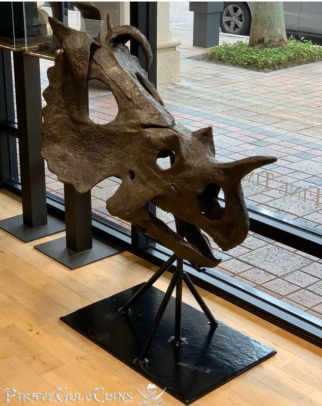 Pirate Gold Coins: Treasures of the Jurassic - Centrosaurus Skull 2