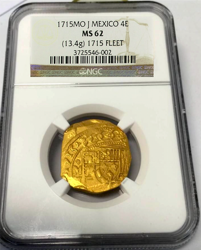 Mexico 4 Escudos 1715 "1715 Plate Fleet" NGC 62 4