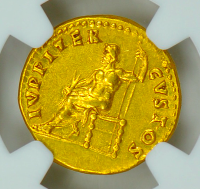 ROMAN EMPIRE  "NERO"  54-68 AD  AV AUREUS  ~ NGC AU 5x3 ~ NERO  CAESAR  AUGUSTUS 6