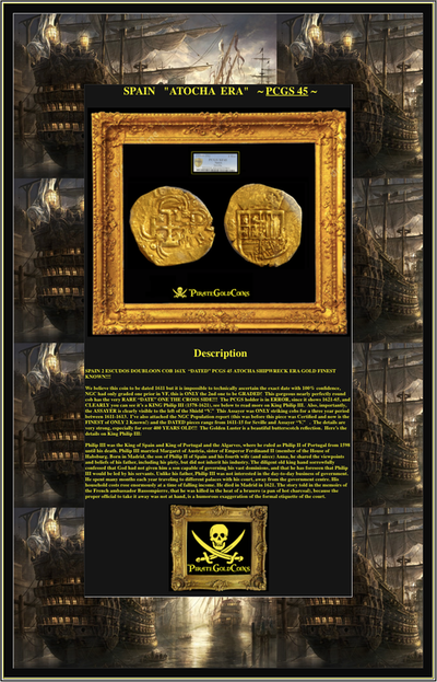 Spain 2 Escudos 161x "Dated- Seville Mint" PCGS 45 5