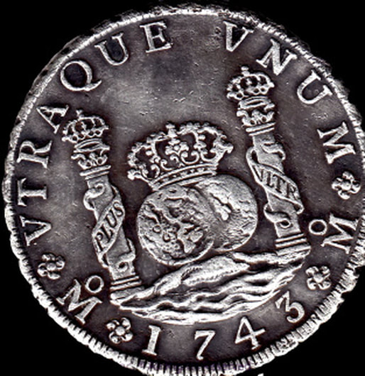 MEXICO 1743  8 REALES  PILLAR DOLLAR