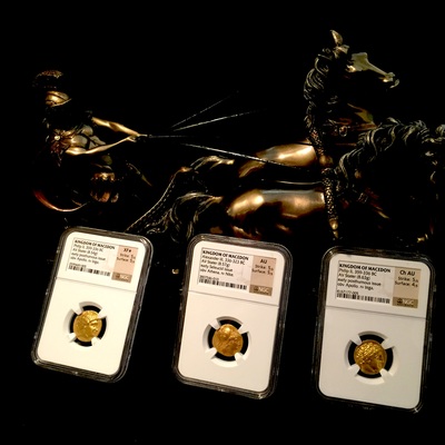 KINGDOM of MACEDON- ALEXANDER III THE GREAT! 336BC NGC AU 5X5 AV STATER ATHENA – SELEUCID 8