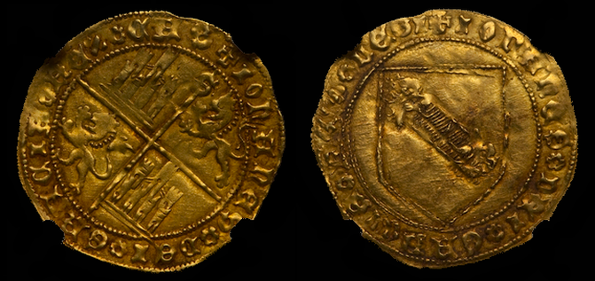 SPAIN 1406 DOBLA DE LA BANDA "SEVILLE MINT" NGC 55