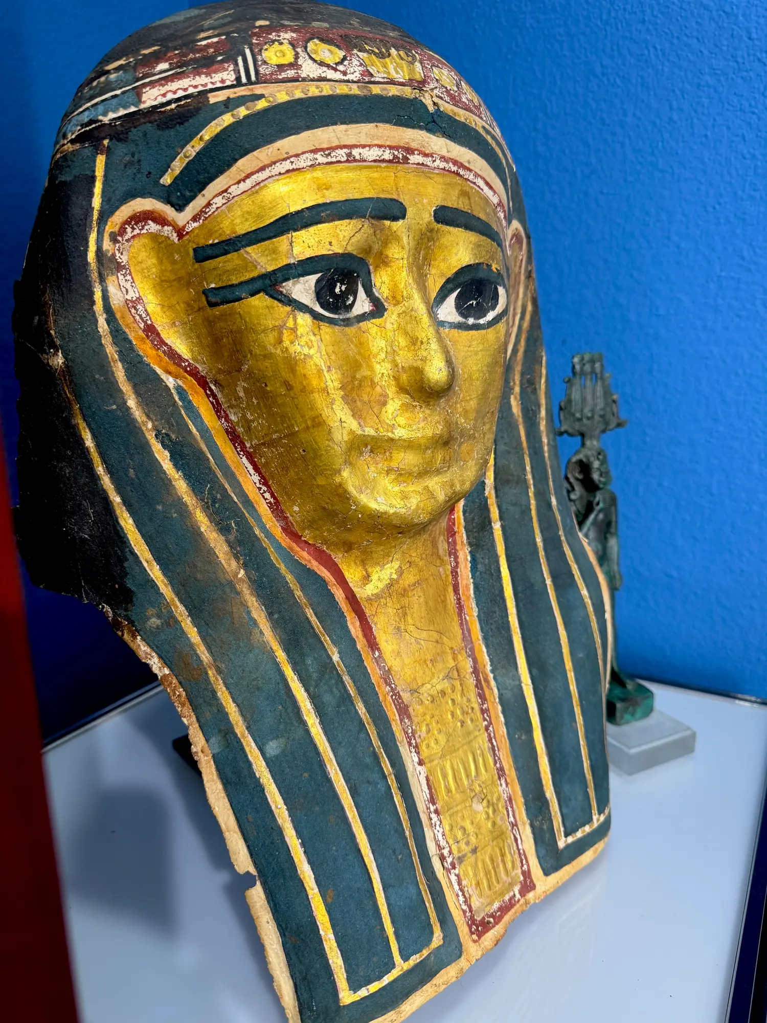 Egyptian Gilt Cartonnage Mummy Mask 1st Century BC 3