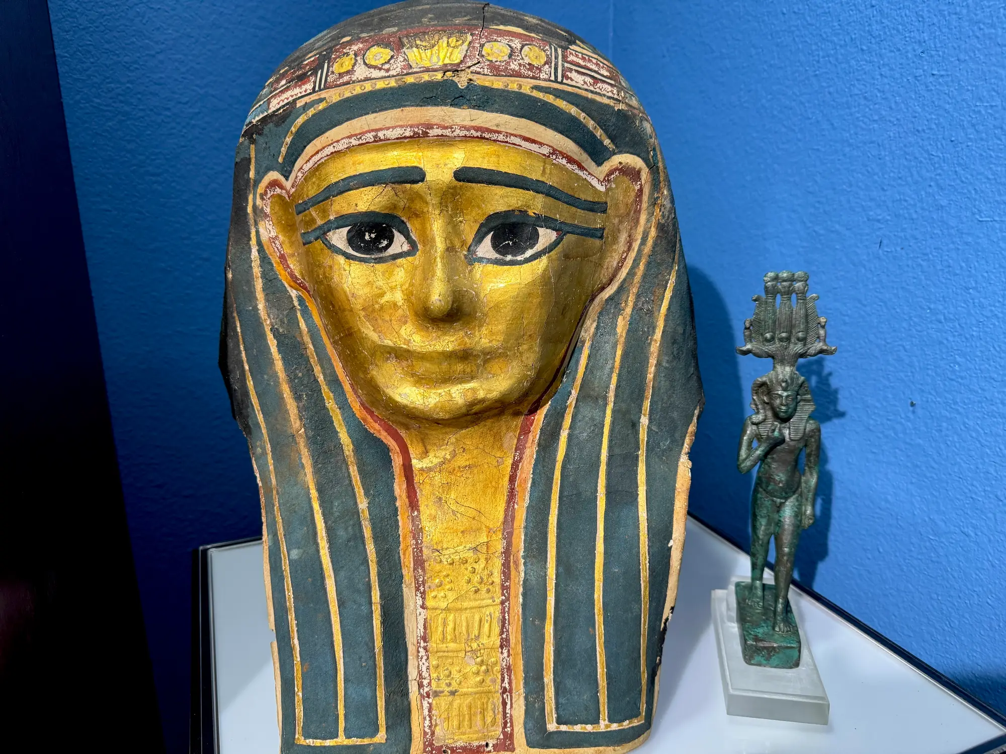 Egyptian Gilt Cartonnage Mummy Mask 1st Century BC 2