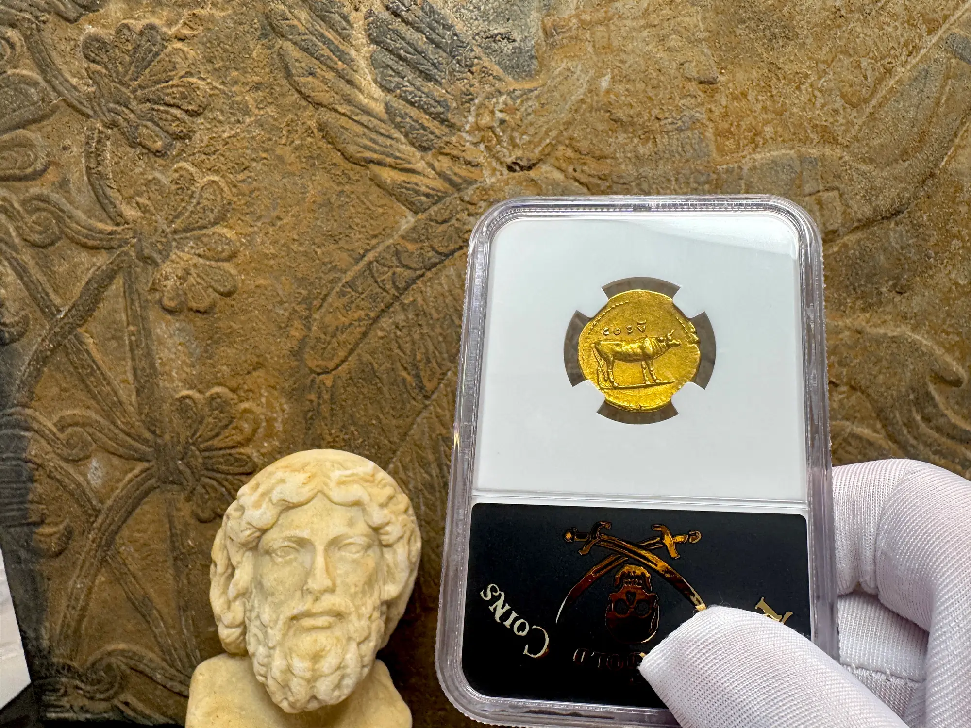 Roman Empire "Titus" 79AD NGC AU 5x5 Fine Style 8