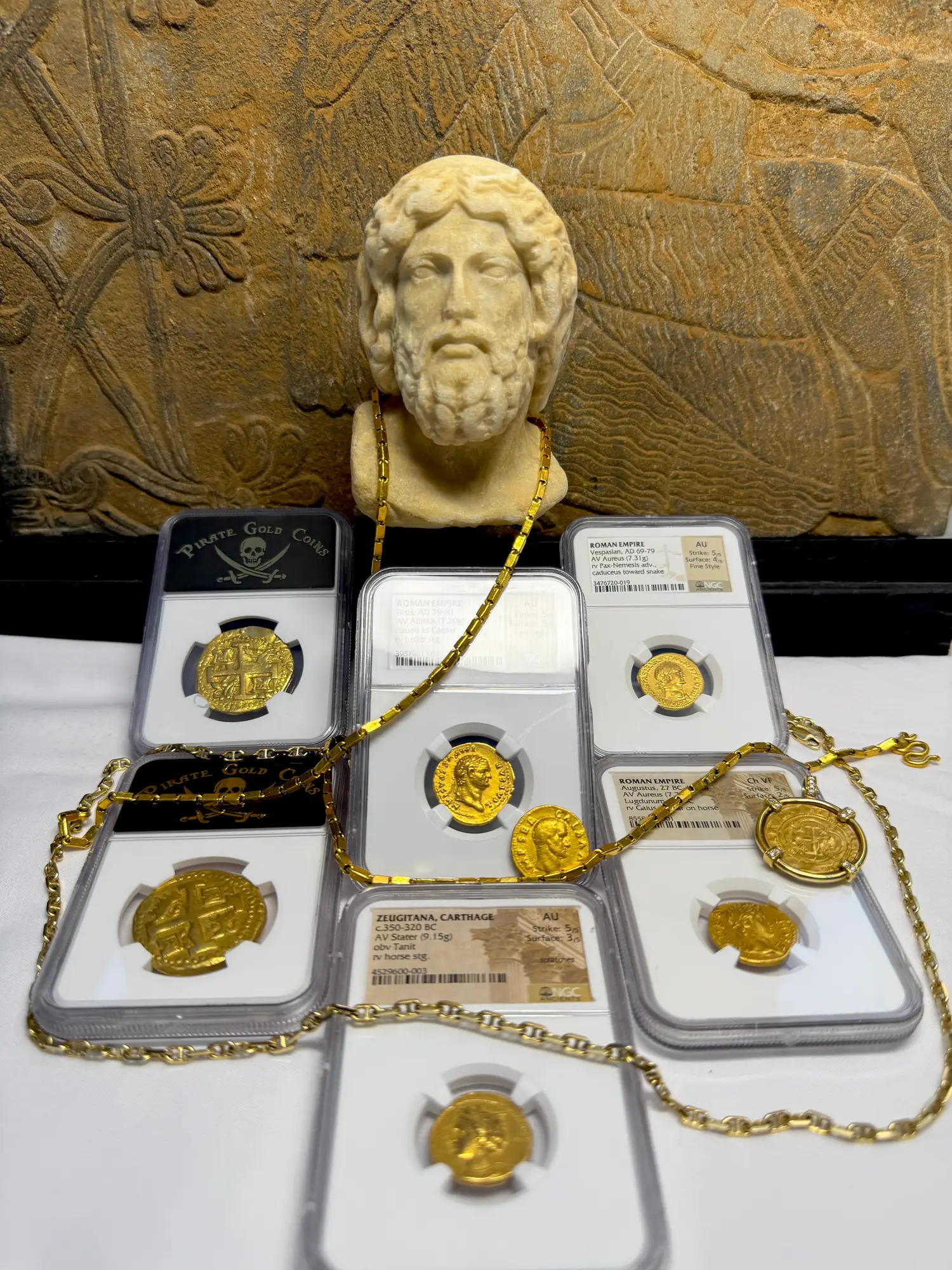 Roman Empire "Titus" 79AD NGC AU 5x5 Fine Style 26