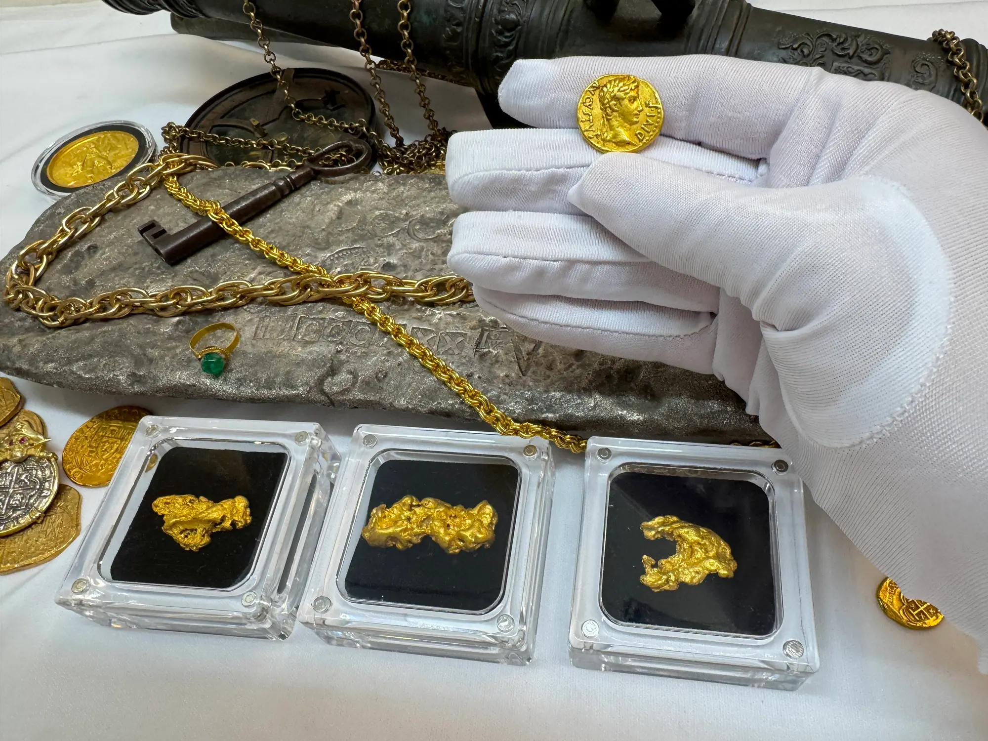 Roman Empire "Augustus" 14BC NGC CH VF 5x2  18