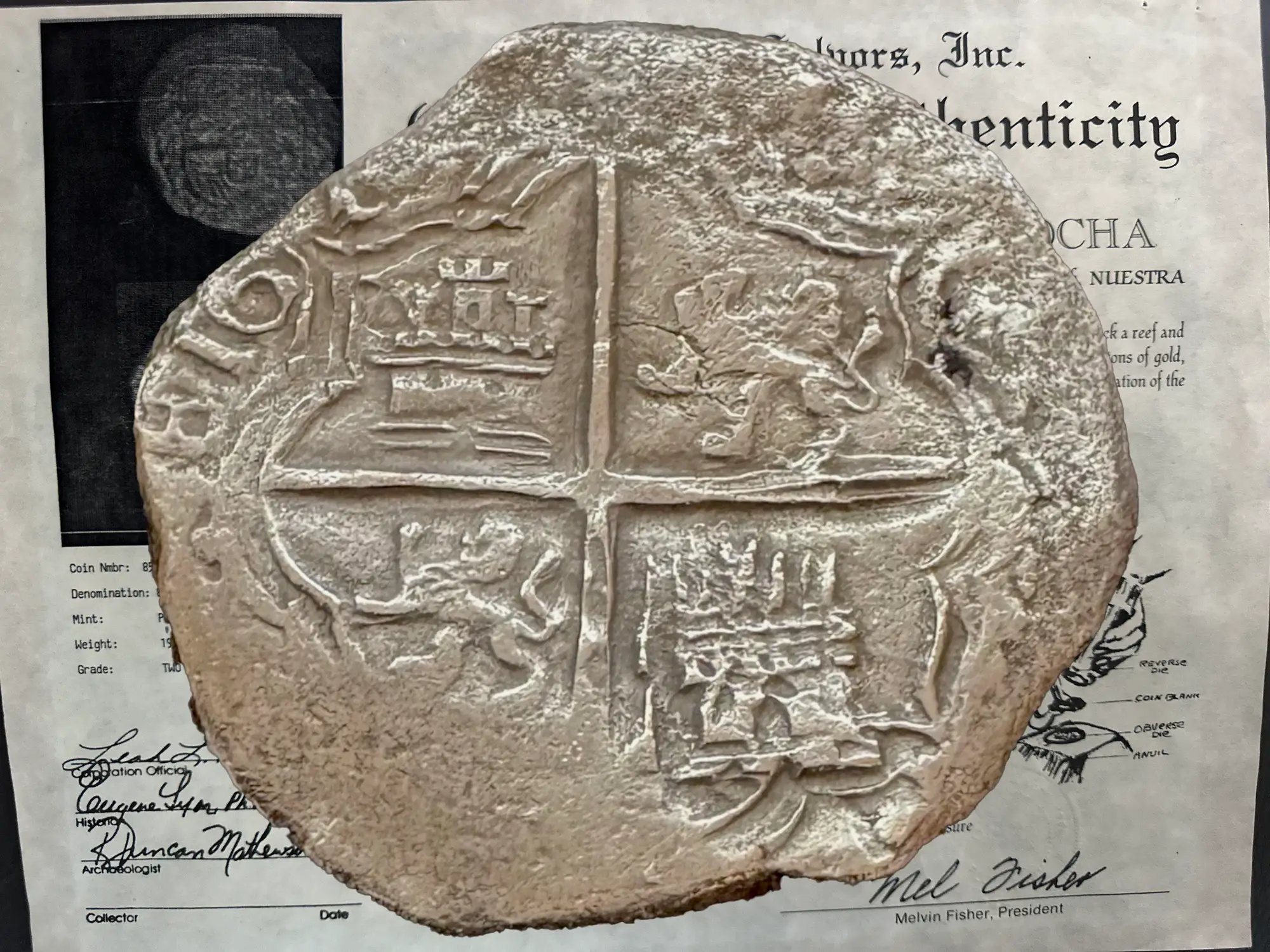 Bolivia 8 Reales 1618-21 "Partial Date- Atocha 1622 Shipwreck" Grade 2