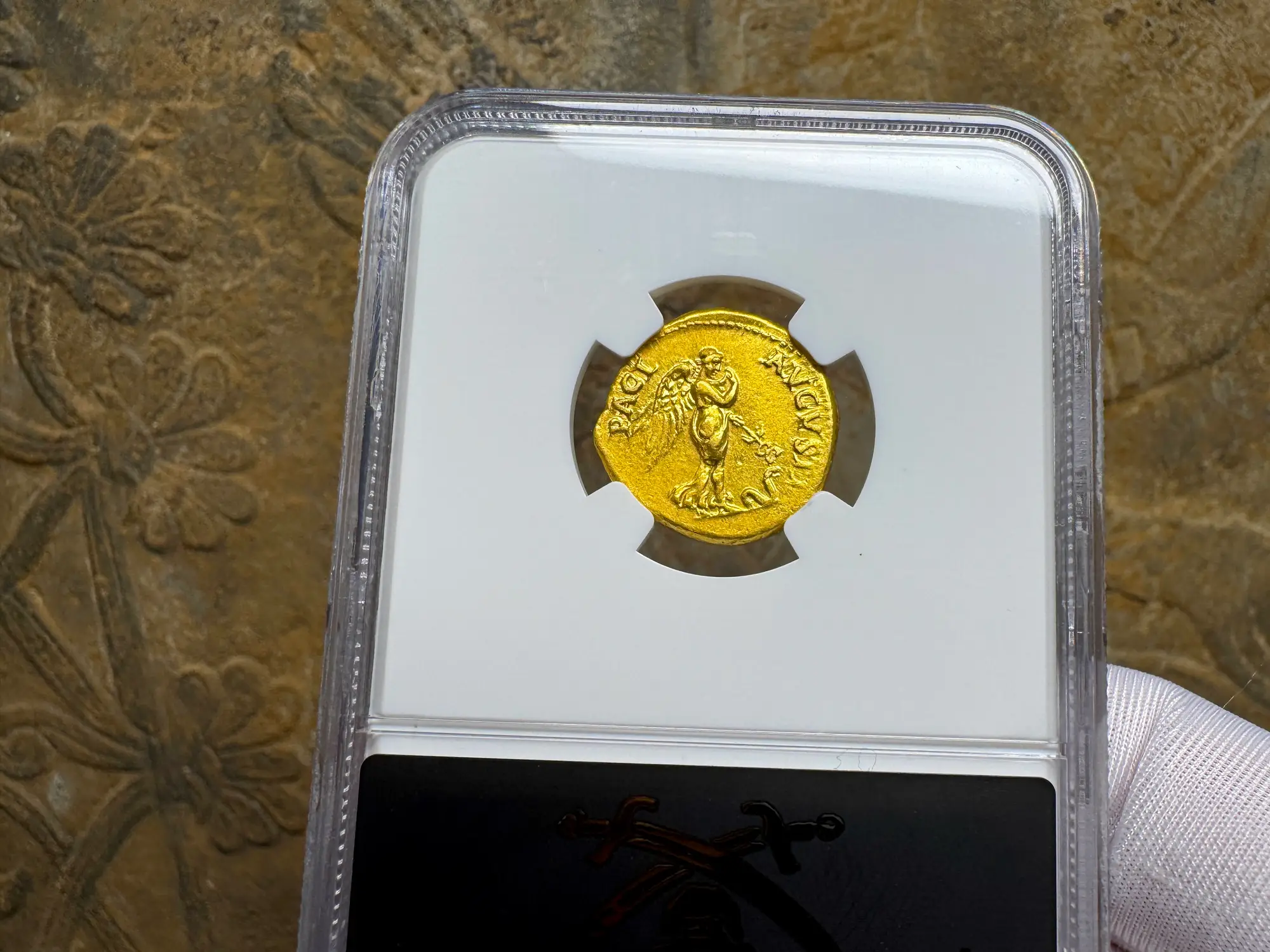 Roman Empire "Vespasian" 10th Caesar NGC AU 5x4 Fine Style 11