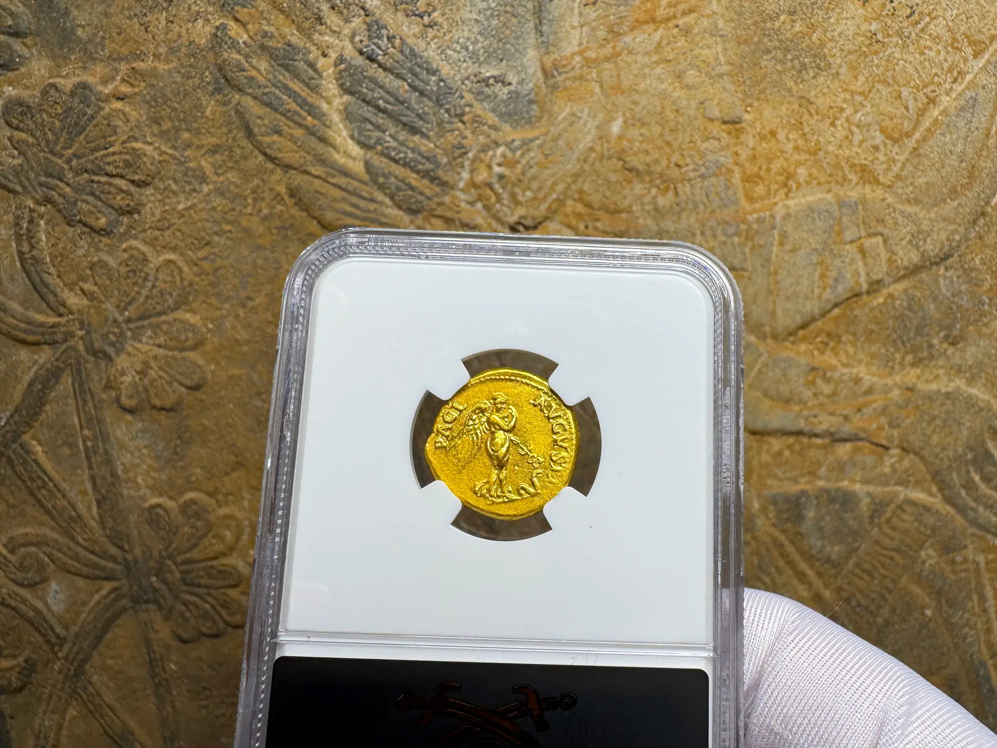 Roman Empire "Vespasian" 10th Caesar NGC AU 5x4 Fine Style 12