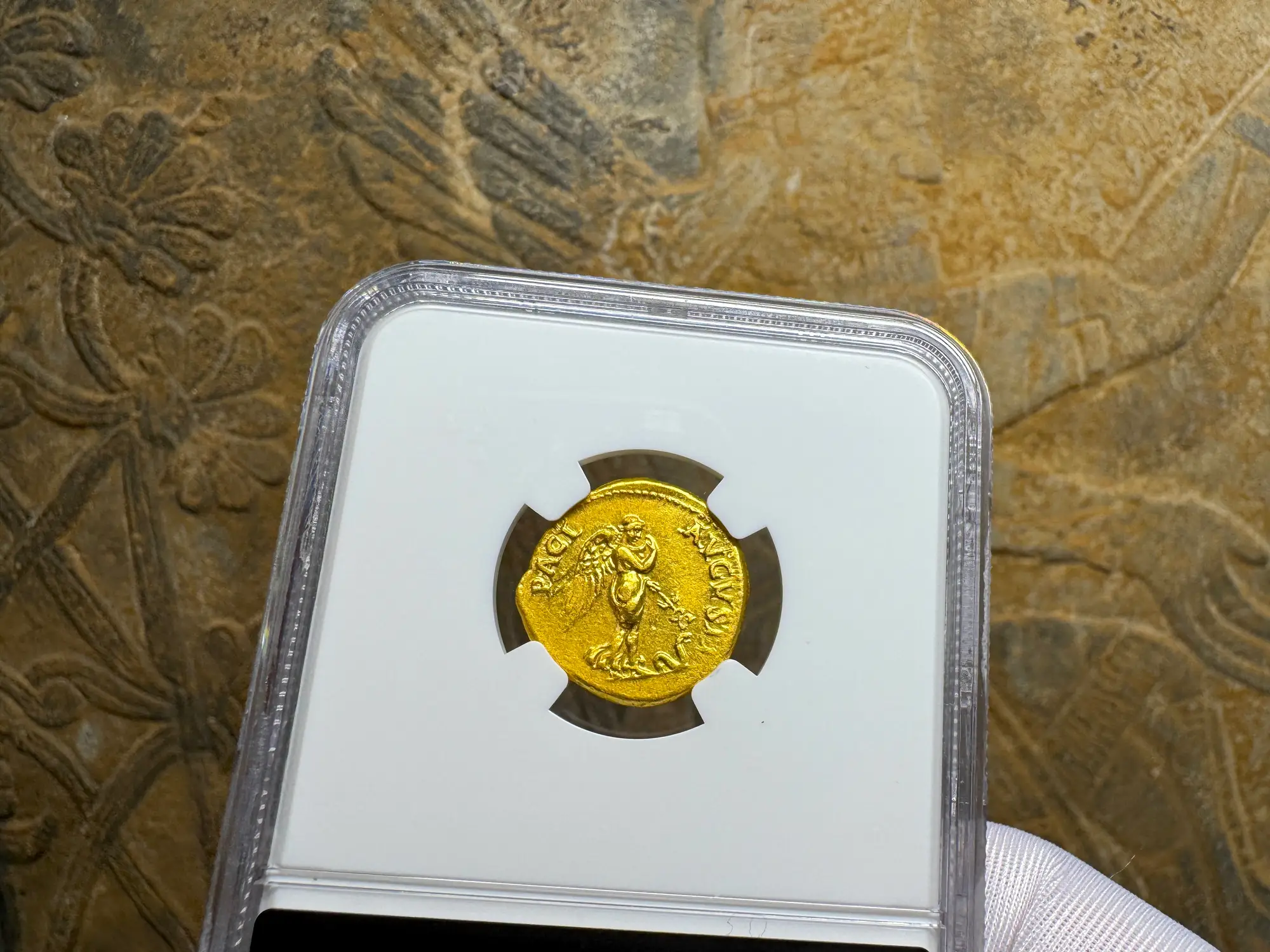 Roman Empire "Vespasian" 10th Caesar NGC AU 5x4 Fine Style 13