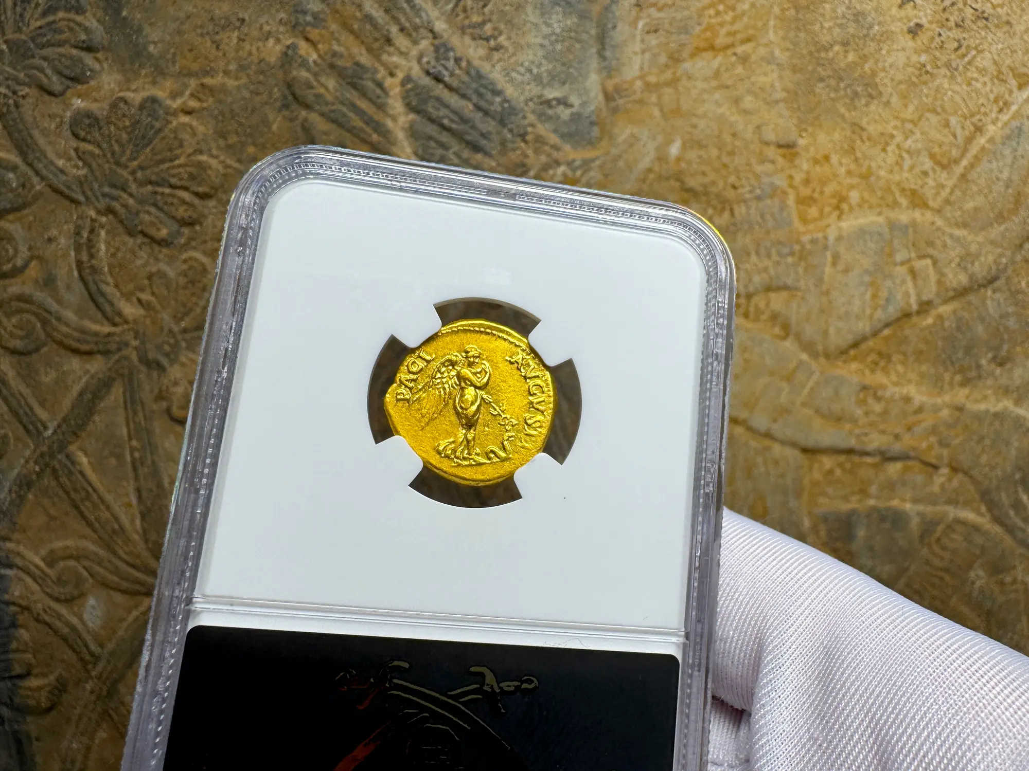 Roman Empire "Vespasian" 10th Caesar NGC AU 5x4 Fine Style 17