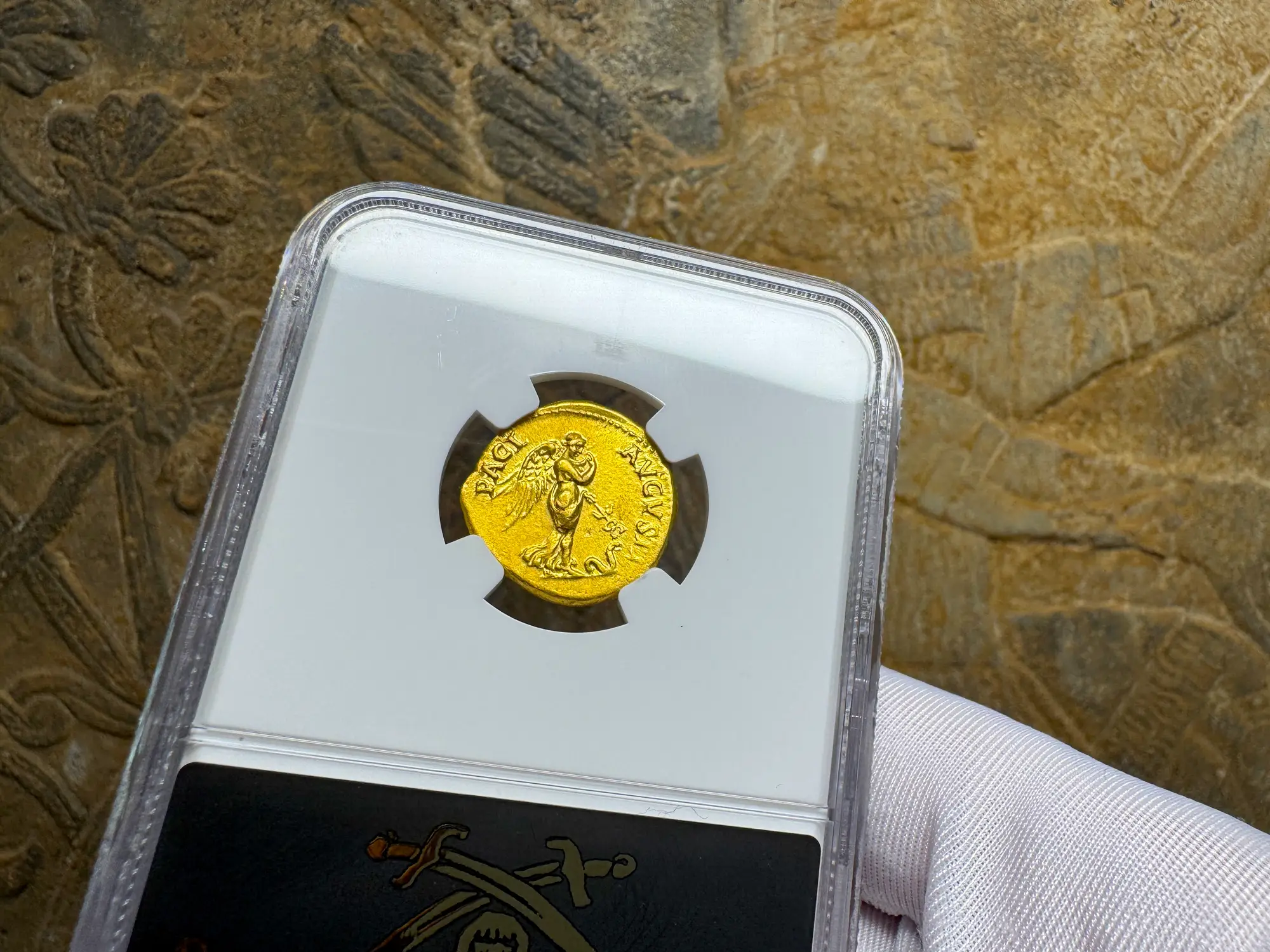 Roman Empire "Vespasian" 10th Caesar NGC AU 5x4 Fine Style 18