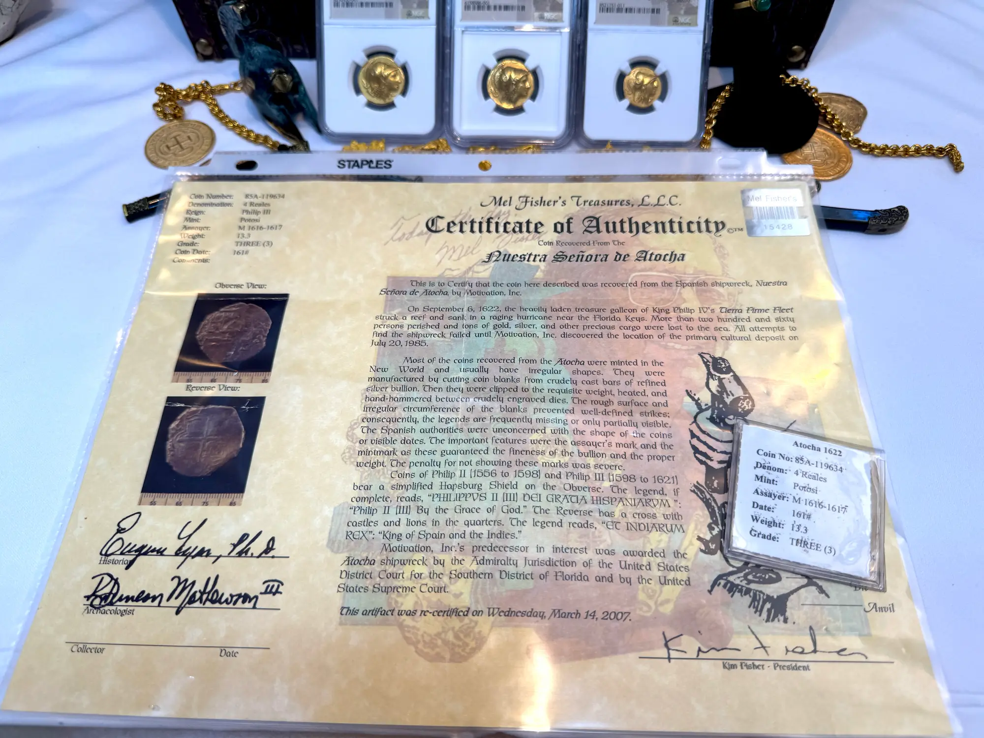 Bolivia 4 Reales 1616-17 "Partial Date- Atocha 1622 Shipwreck" Grade 3 2