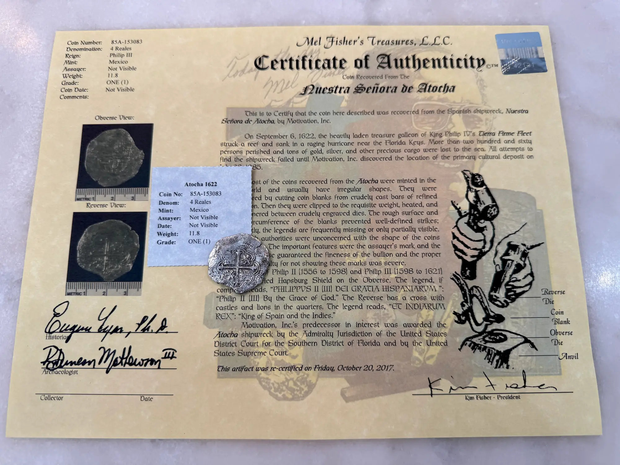 Mexico 4 Reales 1598-21 "Atocha 1622 Shipwreck" Grade 1 4