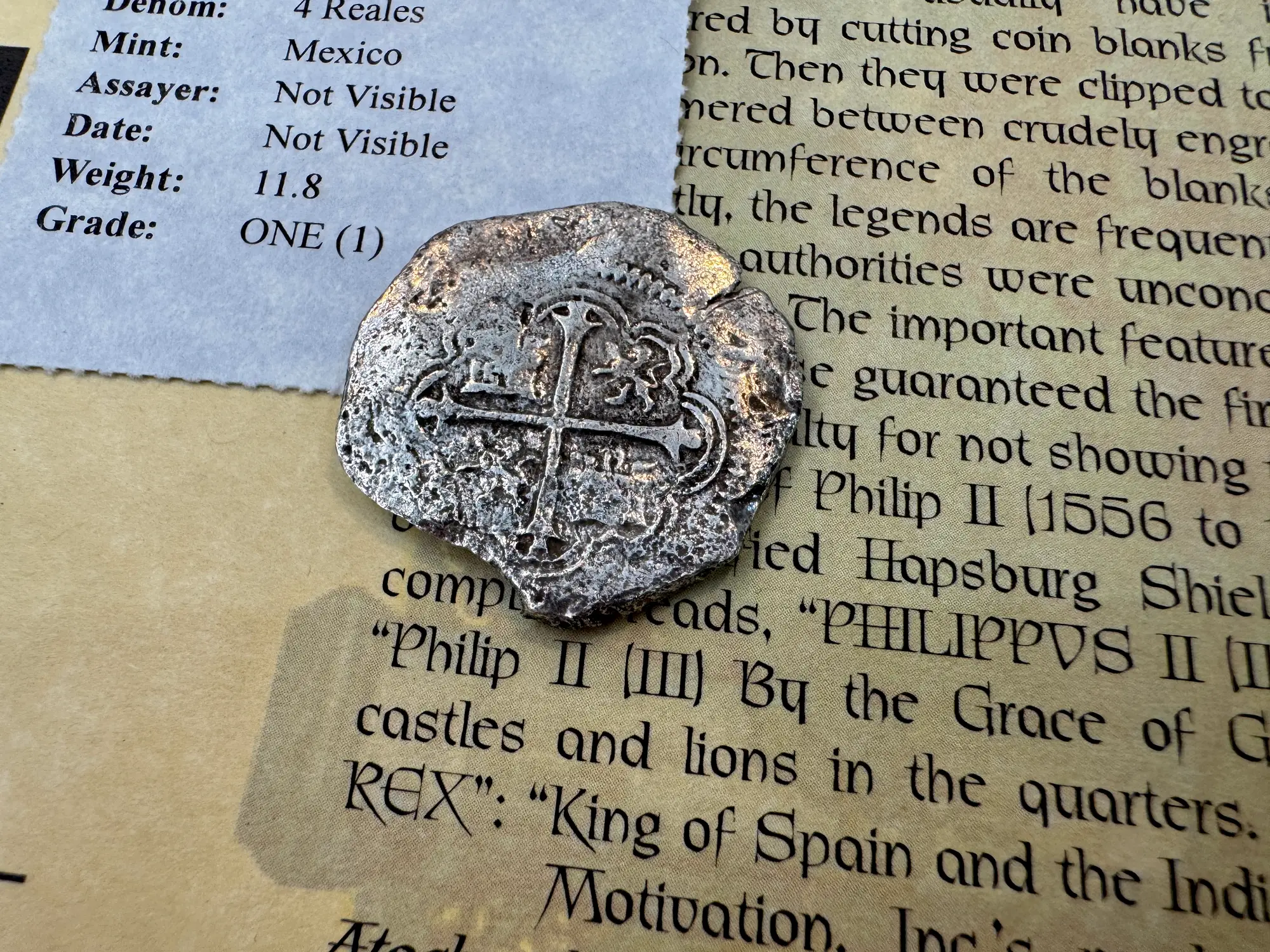 Mexico 4 Reales 1598-21 "Atocha 1622 Shipwreck" Grade 1 12