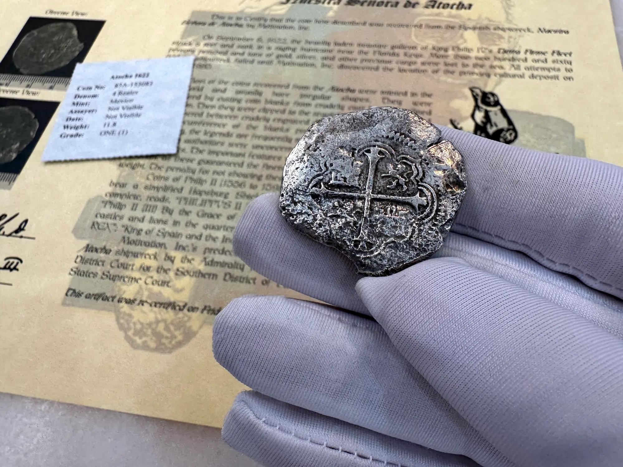 Mexico 4 Reales 1598-21 "Atocha 1622 Shipwreck" Grade 1 5