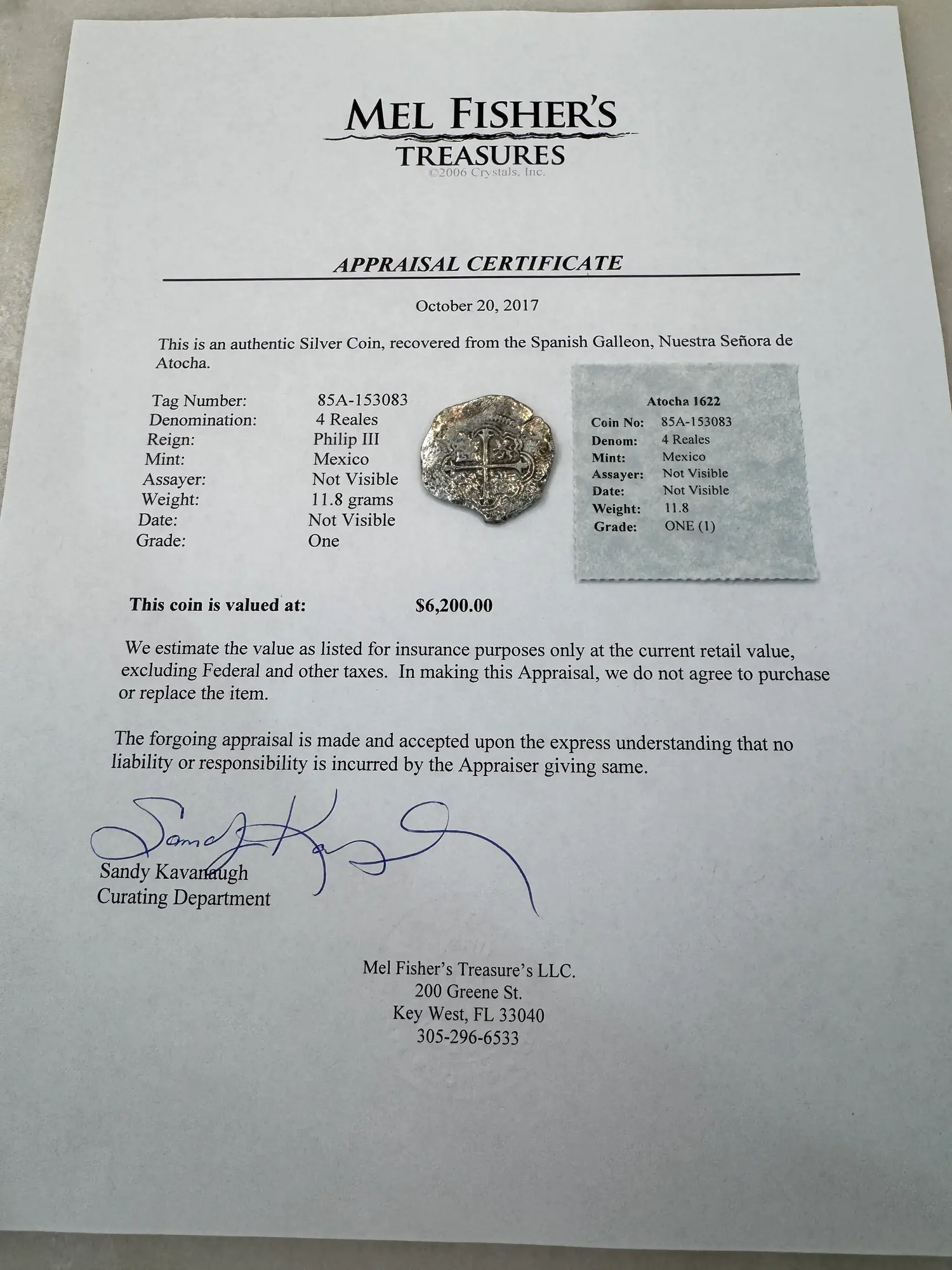 Mexico 4 Reales 1598-21 "Atocha 1622 Shipwreck" Grade 1 3