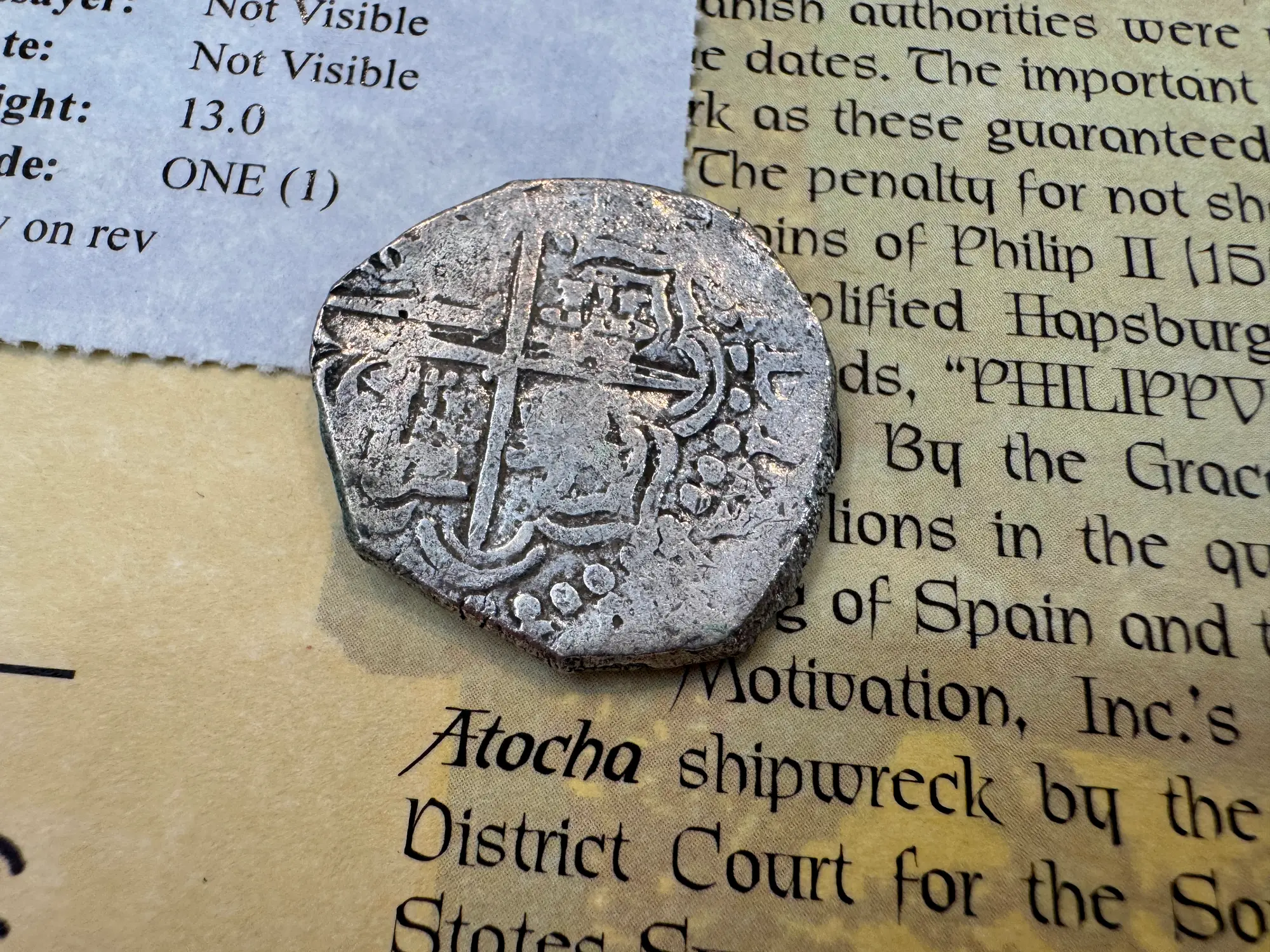 Bolivia 4 Reales 1598-21 "Atocha 1622 Shipwreck" Grade 1 16