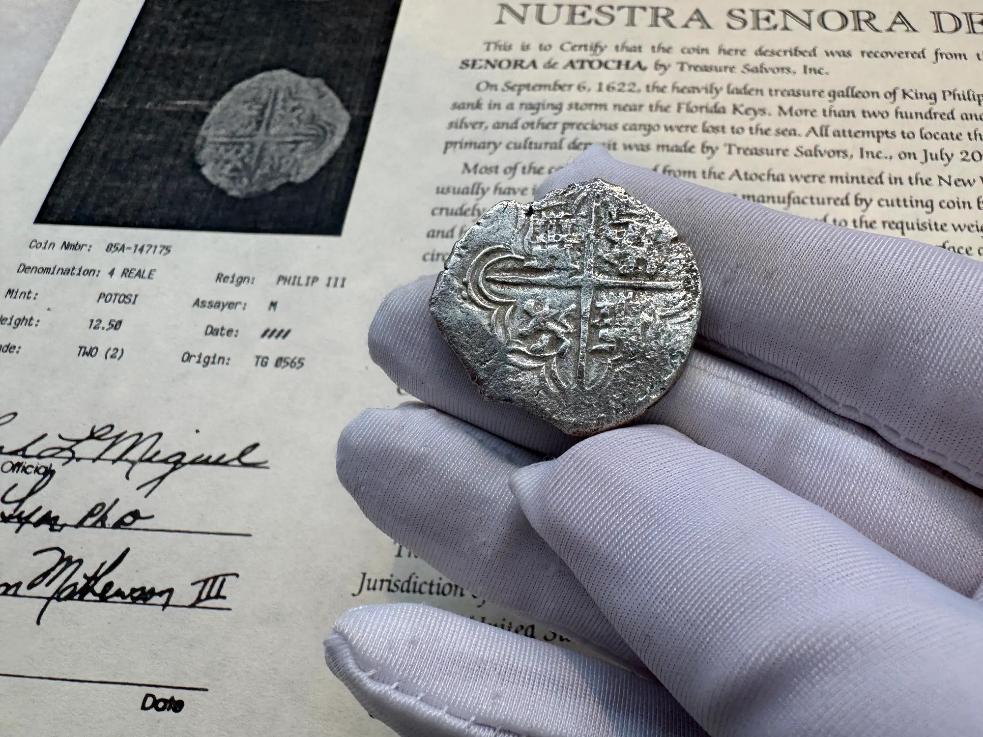 Bolivia 4 Reales 1598-21 "Atocha 1622 Shipwreck" Grade 2 6