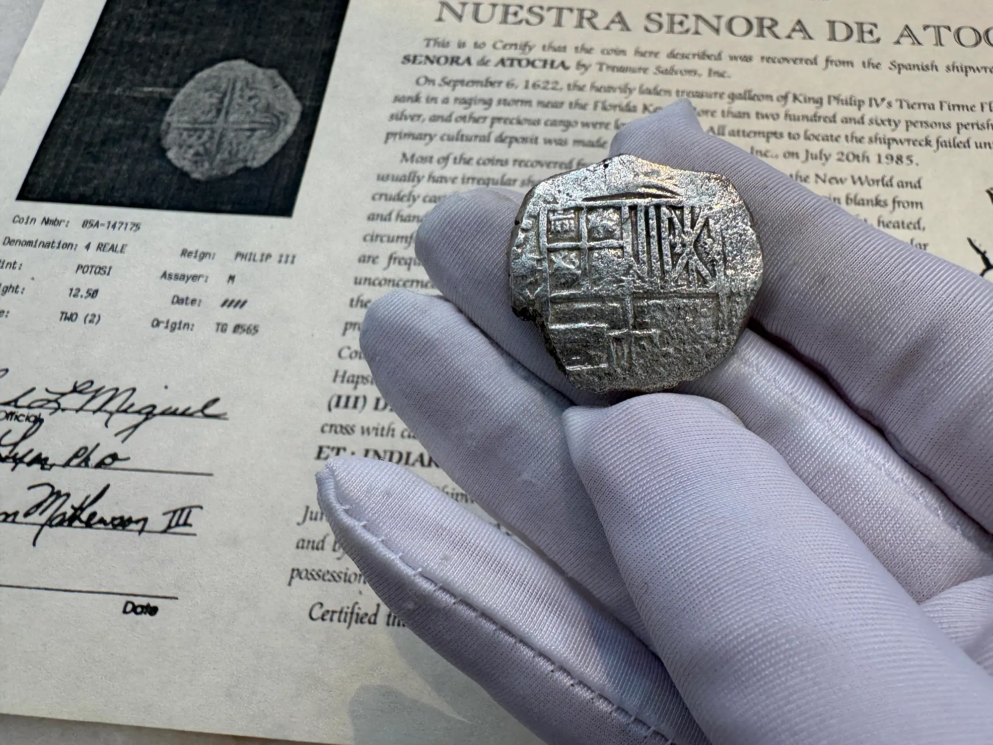 Bolivia 4 Reales 1598-21 "Atocha 1622 Shipwreck" Grade 2 7