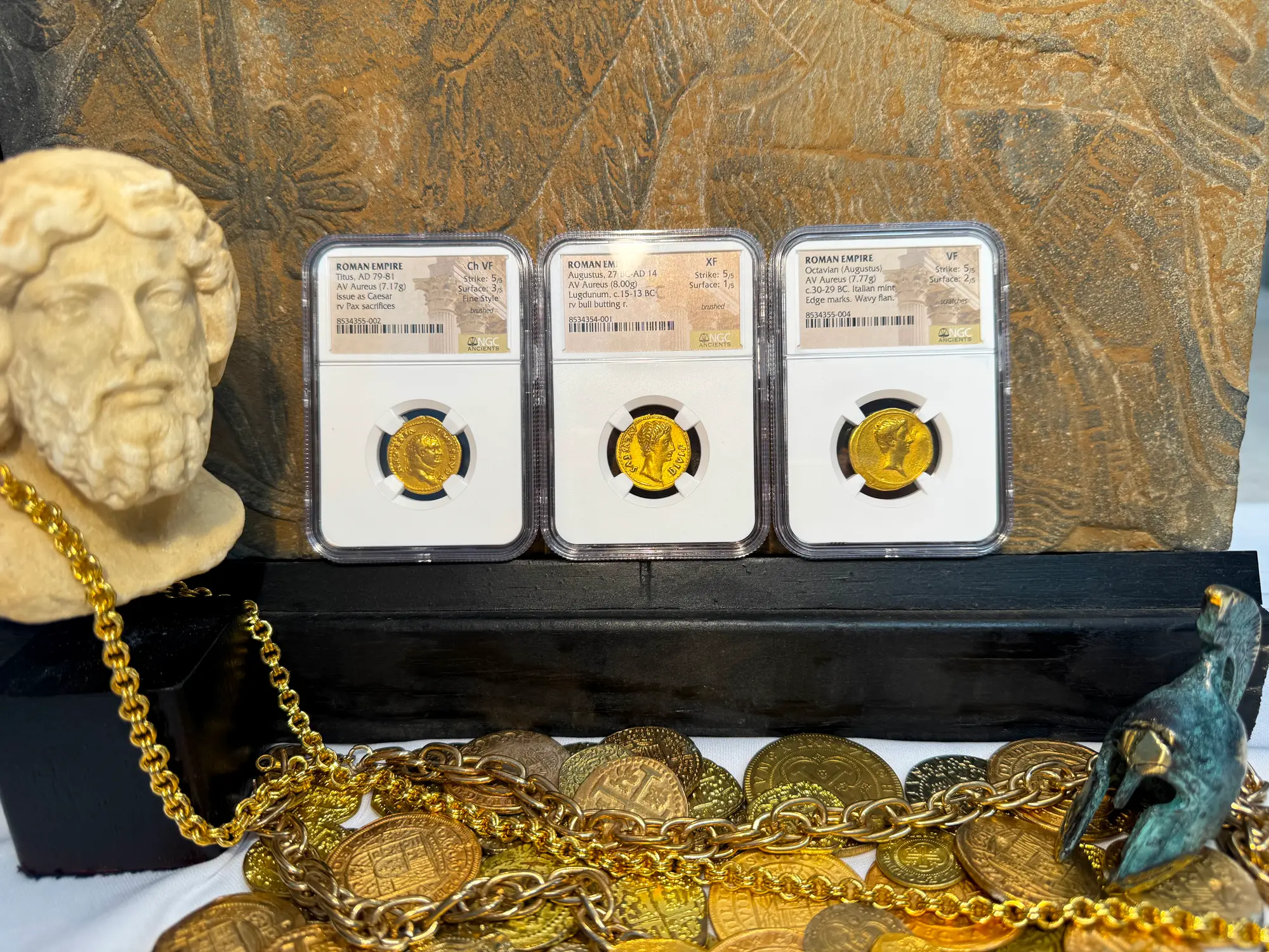 Roman Empire "Augustus | Bull" 2nd of 12 Caesars NGC XF 5x1 3