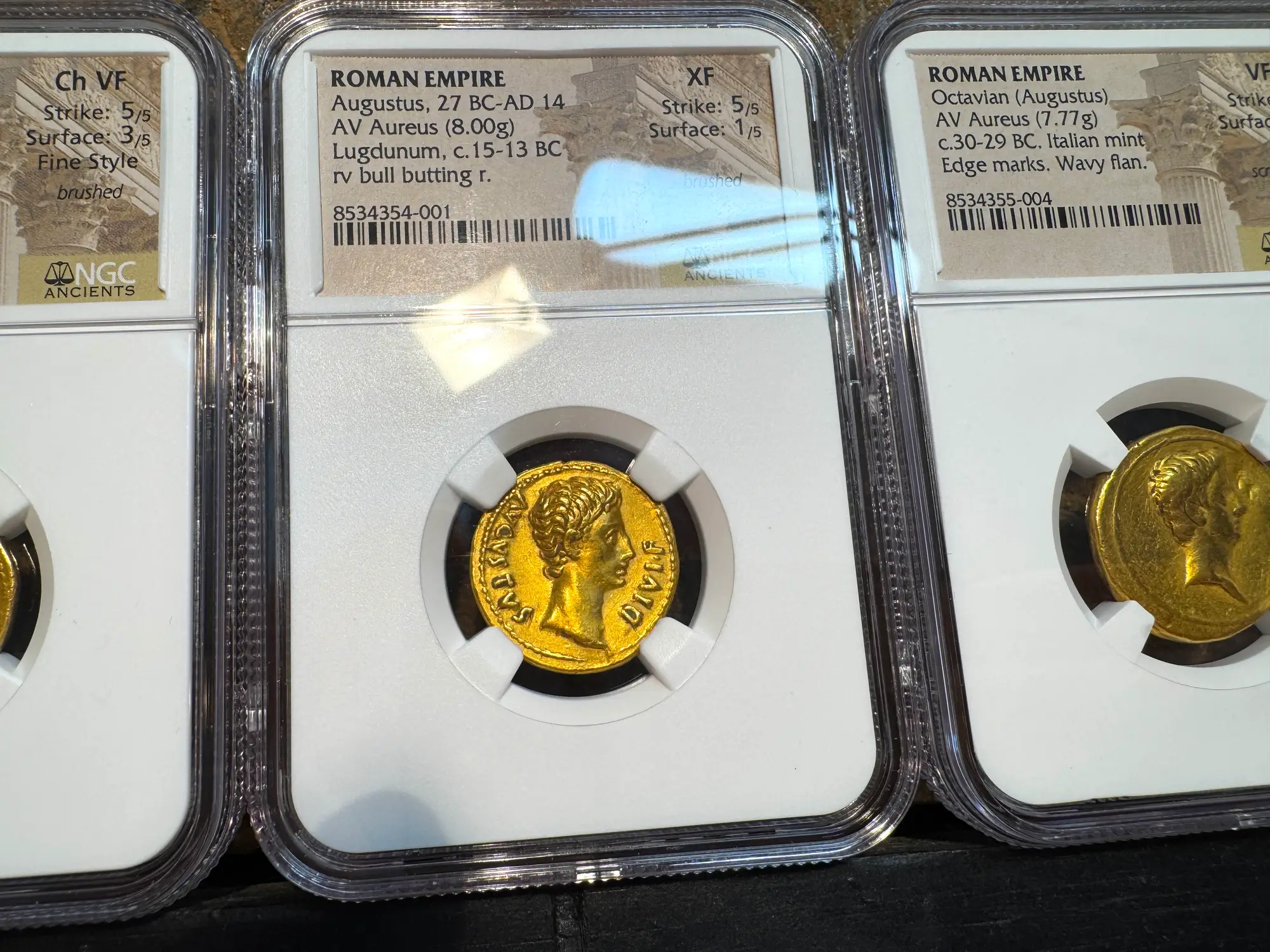 Roman Empire "Augustus | Bull" 2nd of 12 Caesars NGC XF 5x1 5