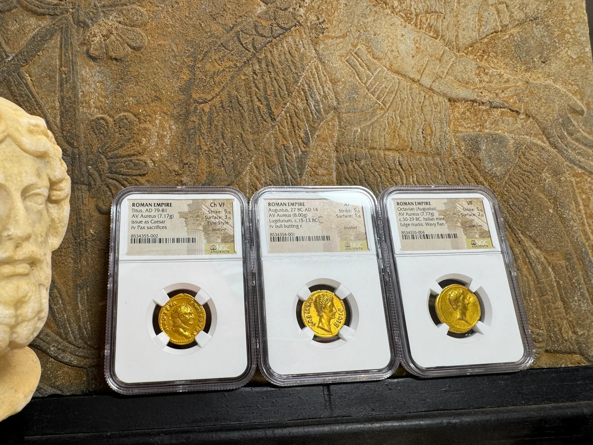 Roman Empire "Augustus | Bull" 2nd of 12 Caesars NGC XF 5x1 15