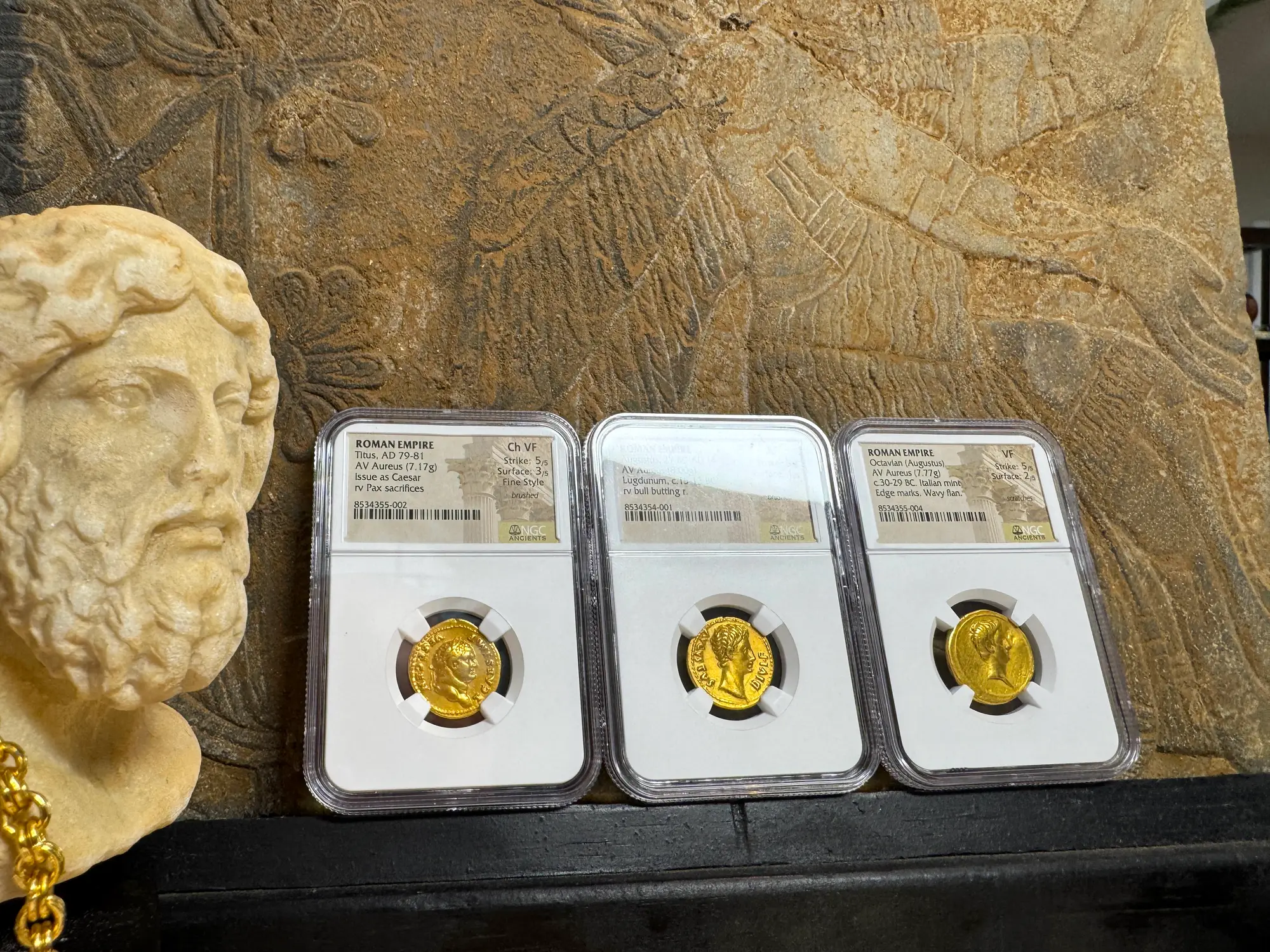 Roman Empire "Augustus | Bull" 2nd of 12 Caesars NGC XF 5x1 17