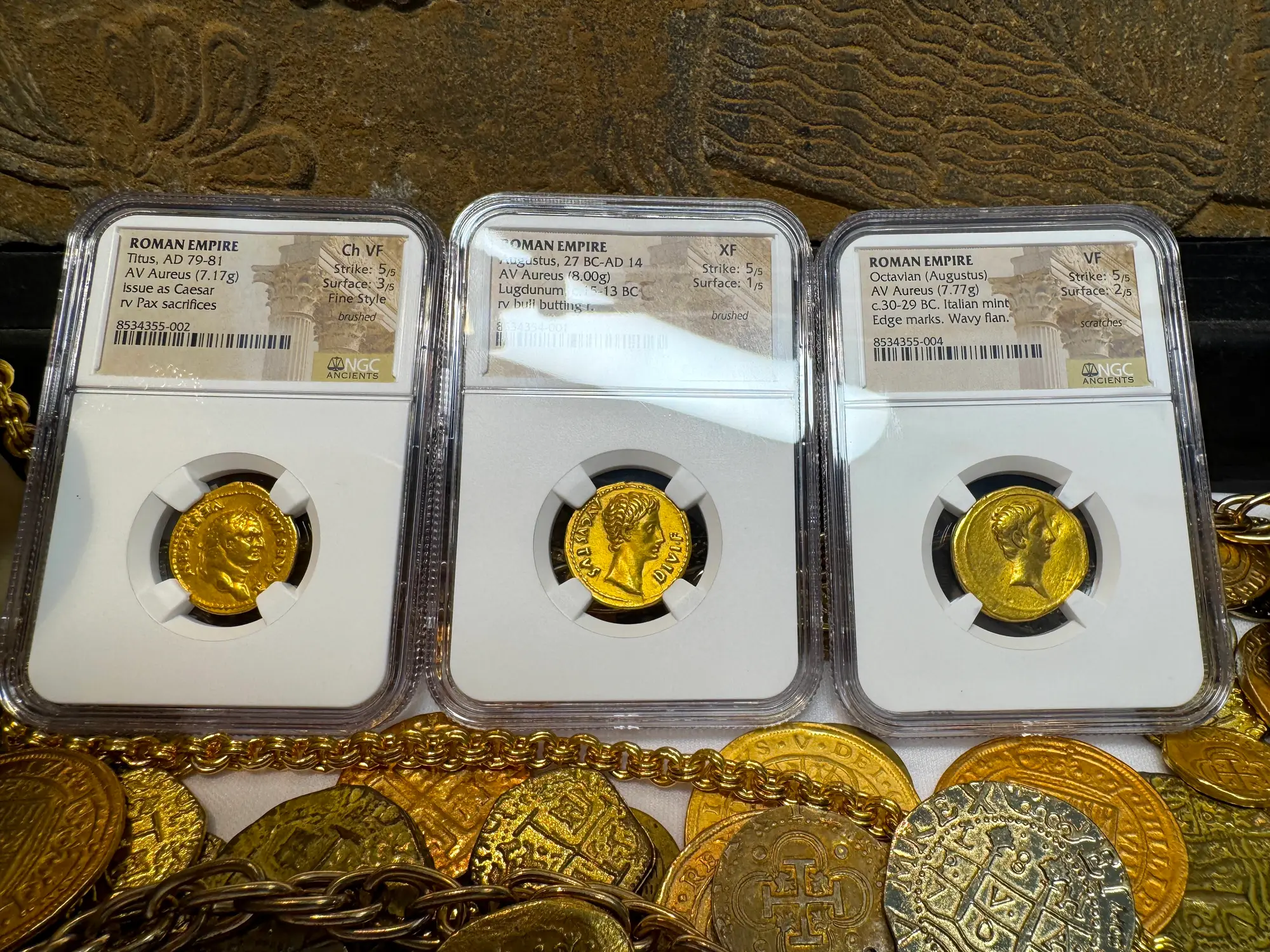 Roman Empire "Augustus | Bull" 2nd of 12 Caesars NGC XF 5x1 18