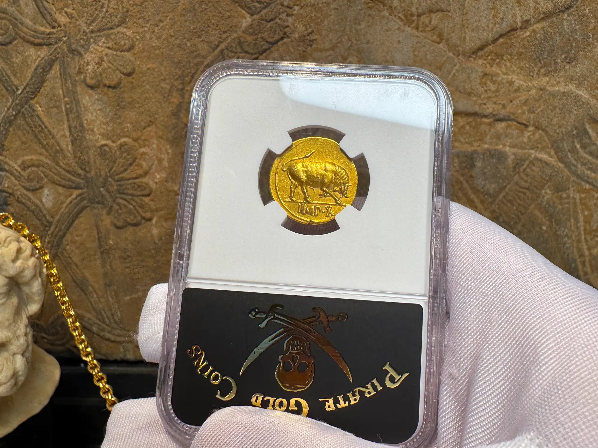 Roman Empire "Augustus | Bull" 2nd of 12 Caesars NGC XF 5x1 22