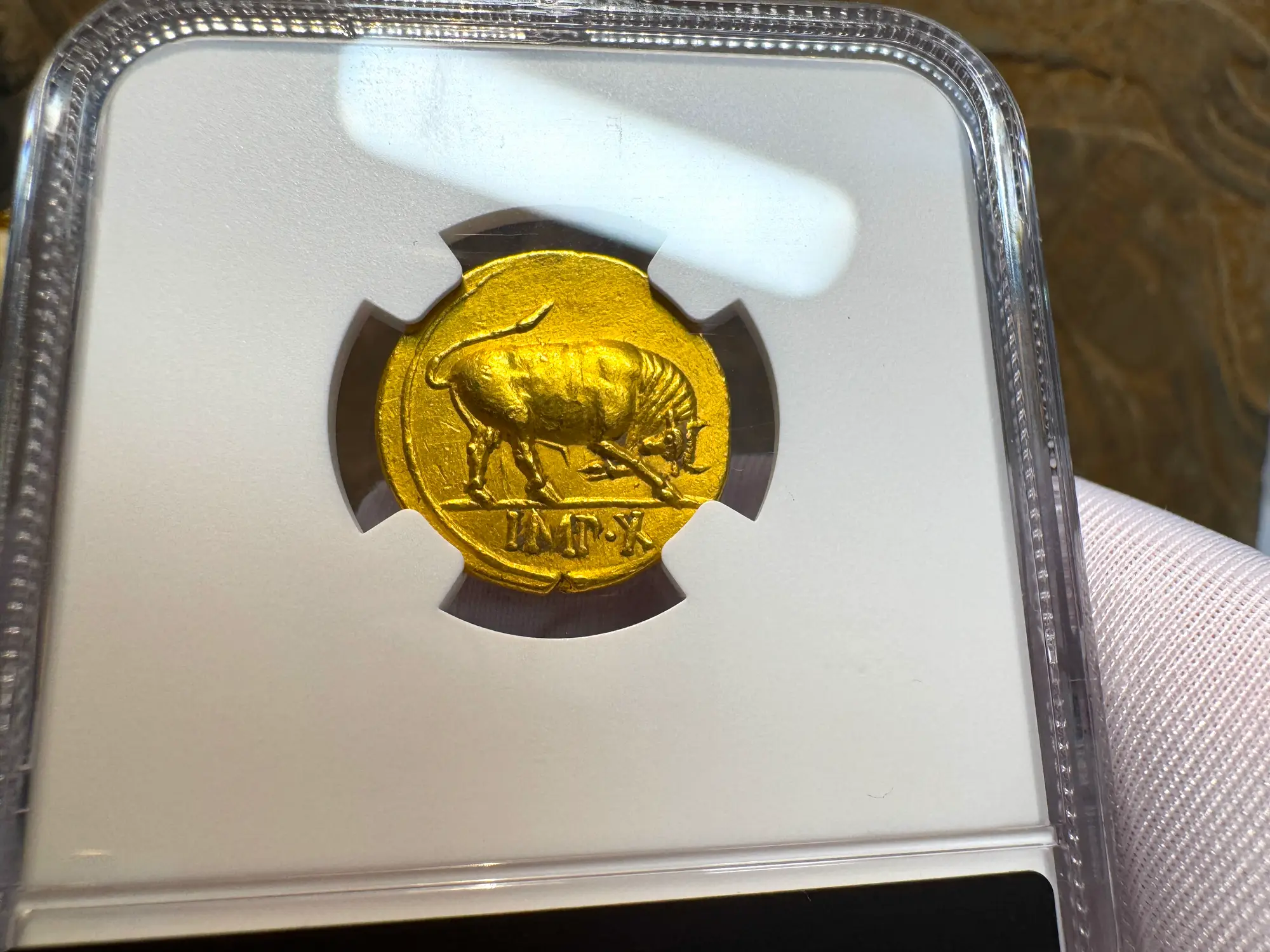 Roman Empire "Augustus | Bull" 2nd of 12 Caesars NGC XF 5x1 2