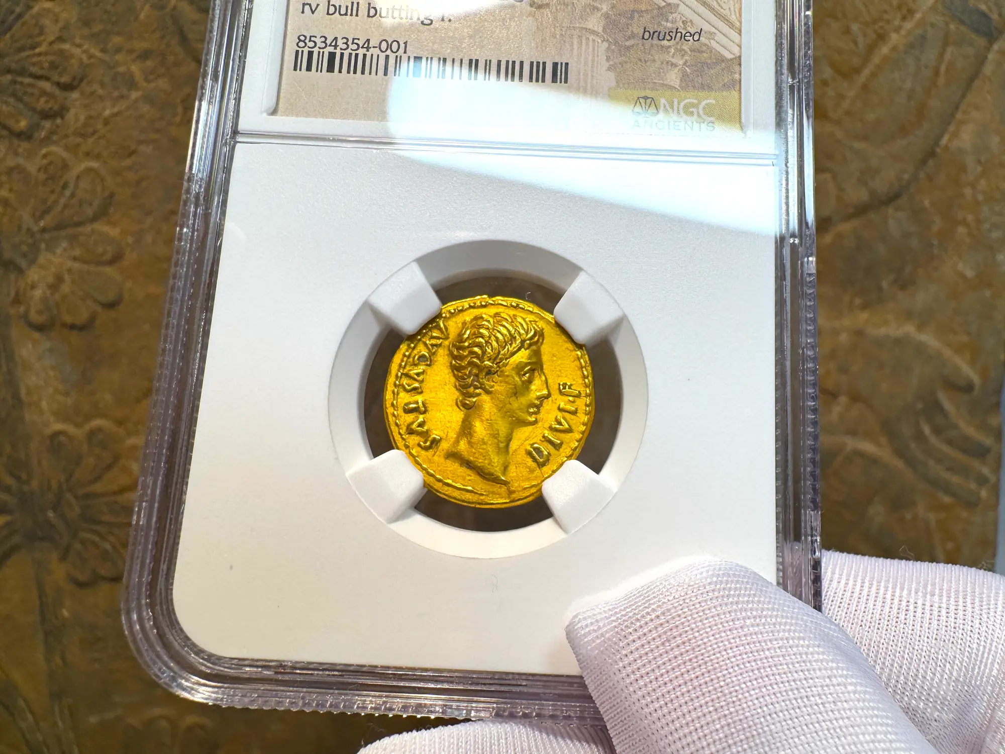 Roman Empire "Augustus | Bull" 2nd of 12 Caesars NGC XF 5x1 25