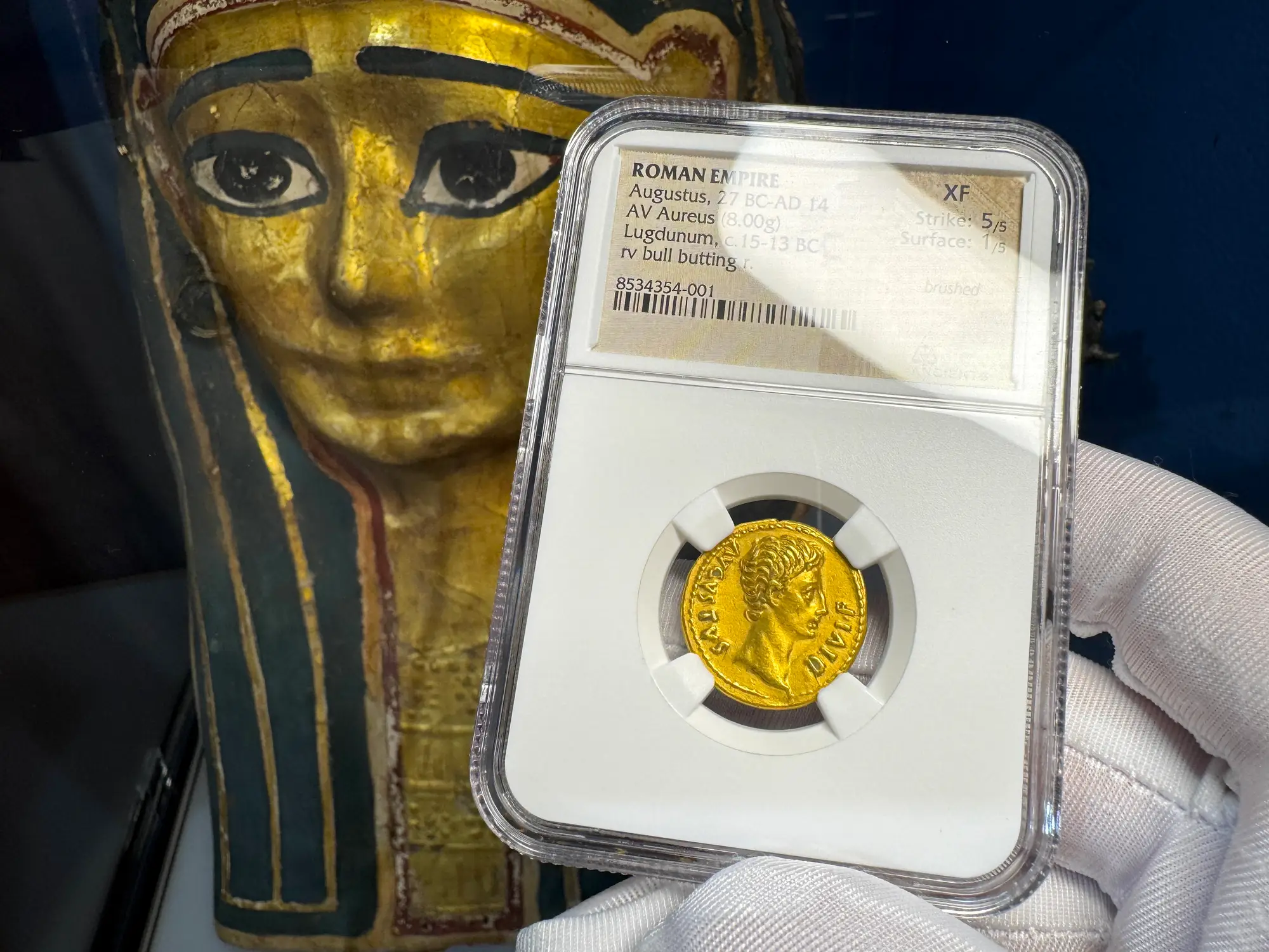 Roman Empire "Augustus | Bull" 2nd of 12 Caesars NGC XF 5x1 27