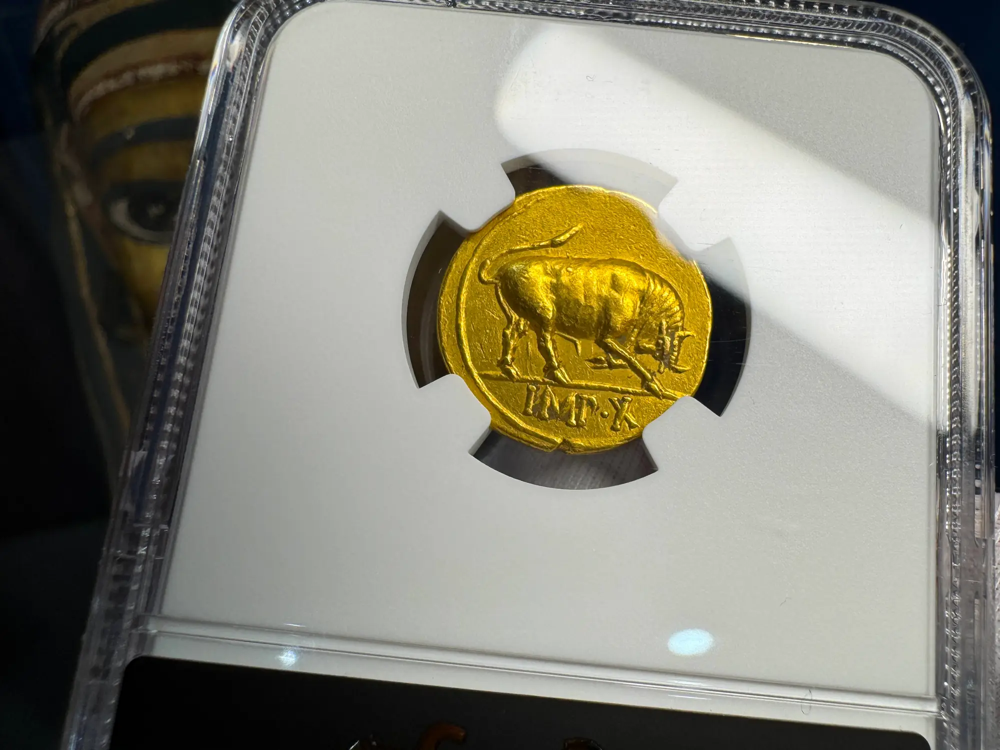 Roman Empire "Augustus | Bull" 2nd of 12 Caesars NGC XF 5x1 30