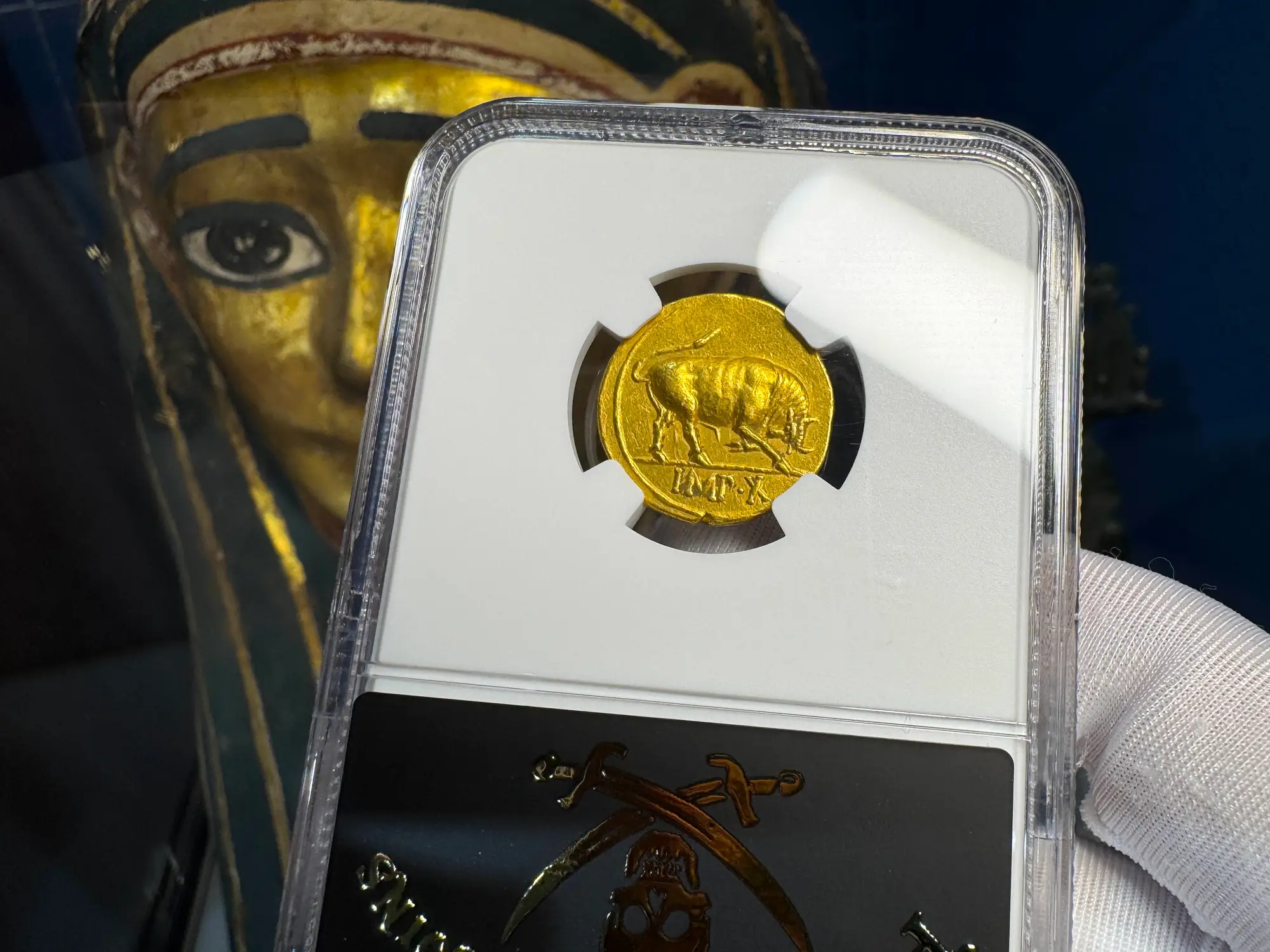 Roman Empire "Augustus | Bull" 2nd of 12 Caesars NGC XF 5x1 31