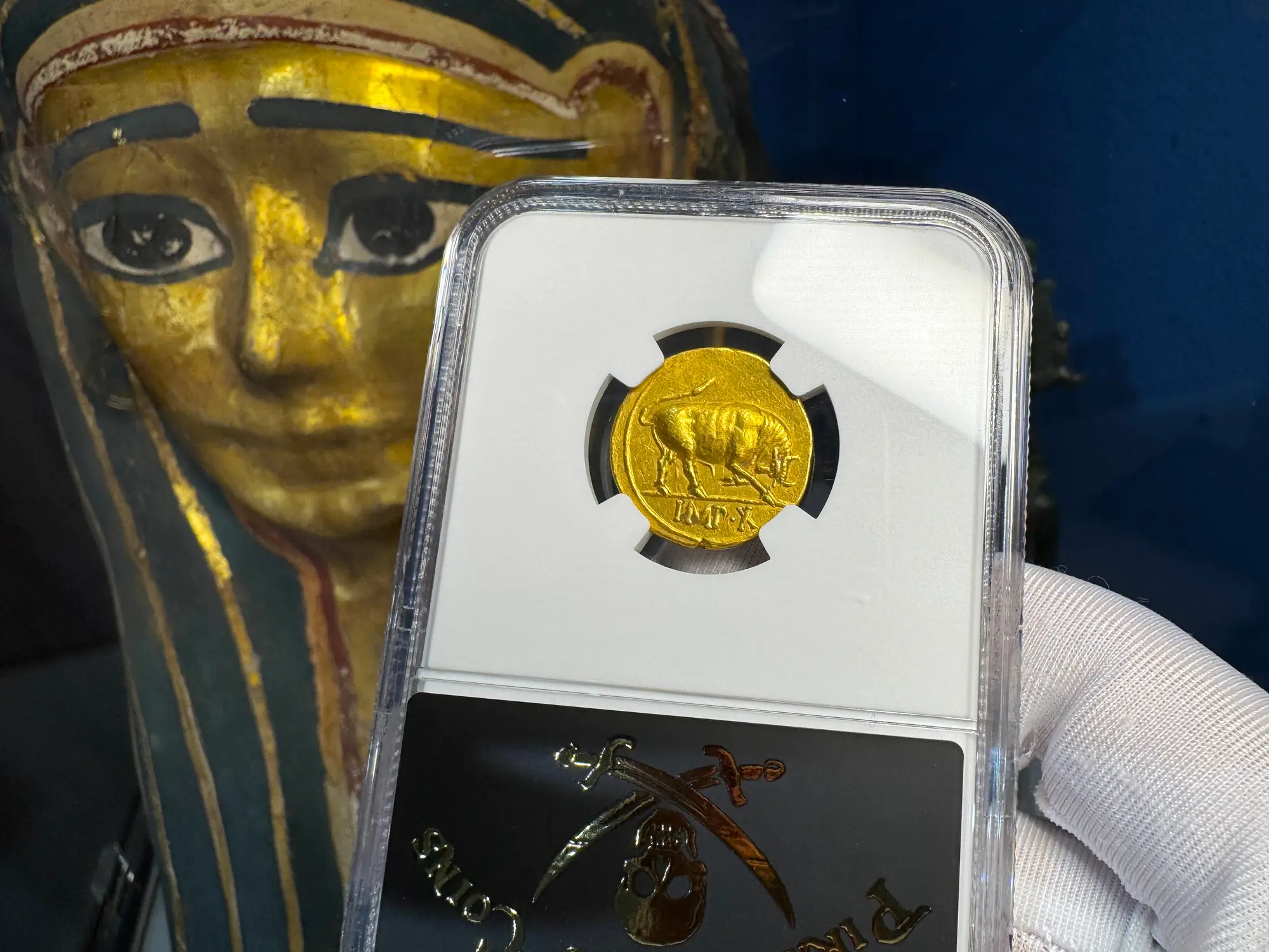 Roman Empire "Augustus | Bull" 2nd of 12 Caesars NGC XF 5x1 32