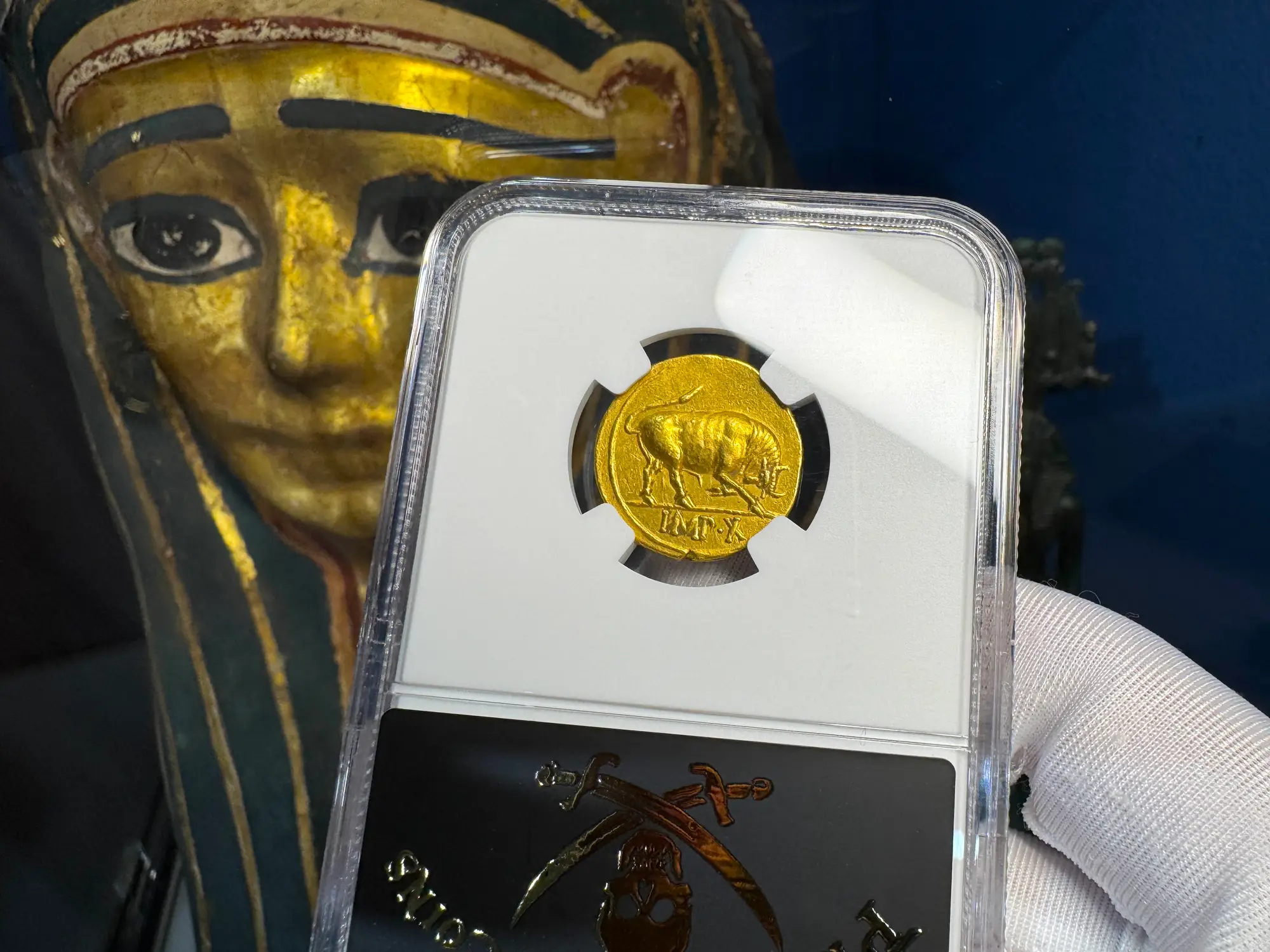 Roman Empire "Augustus | Bull" 2nd of 12 Caesars NGC XF 5x1 11