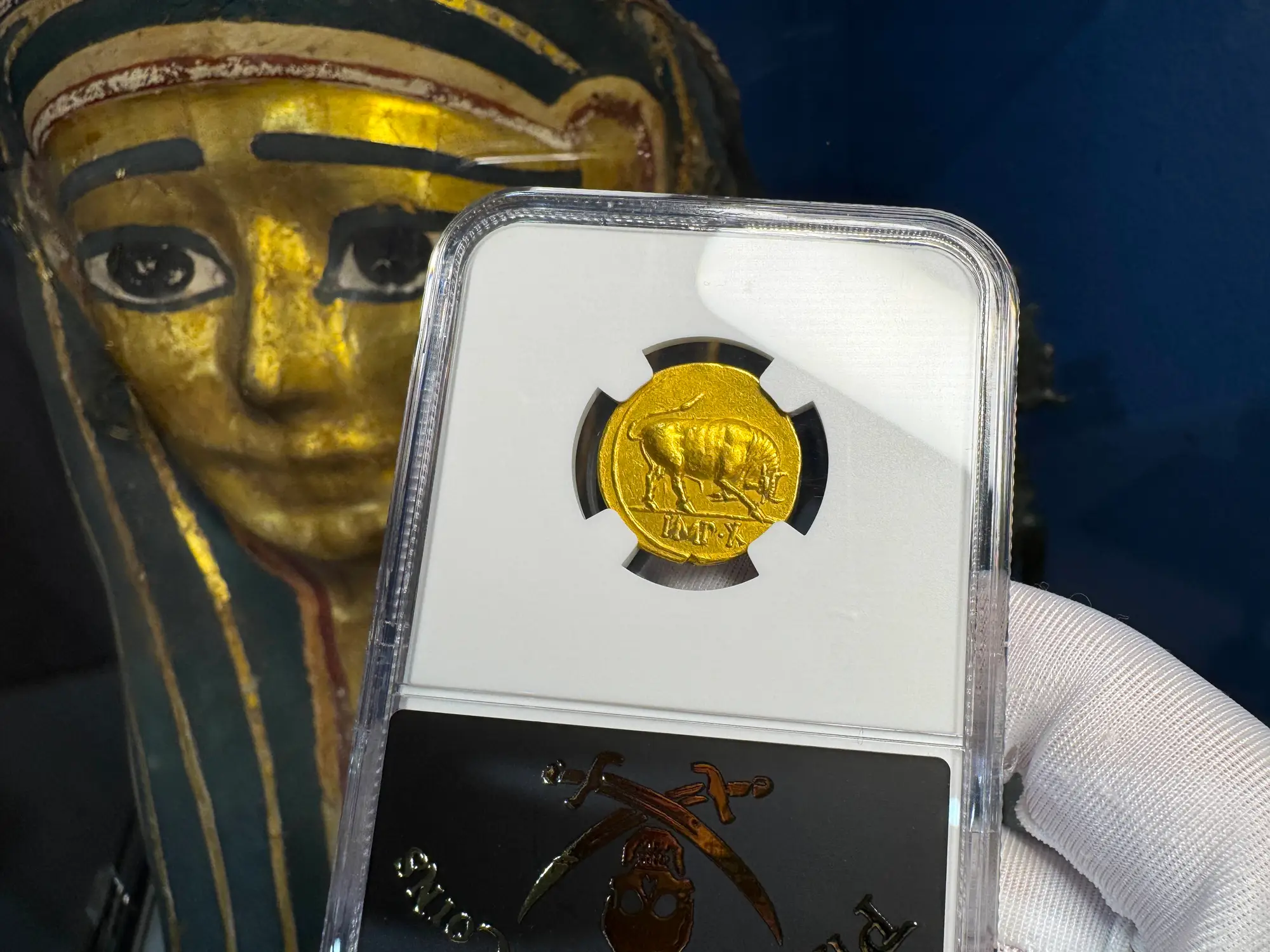 Roman Empire "Augustus | Bull" 2nd of 12 Caesars NGC XF 5x1 33