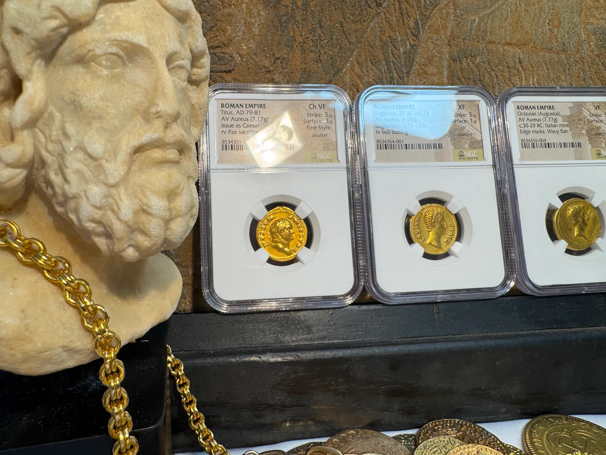 Roman Empire "Titus" 11th of 12 Caesars NGC Ch VF 6