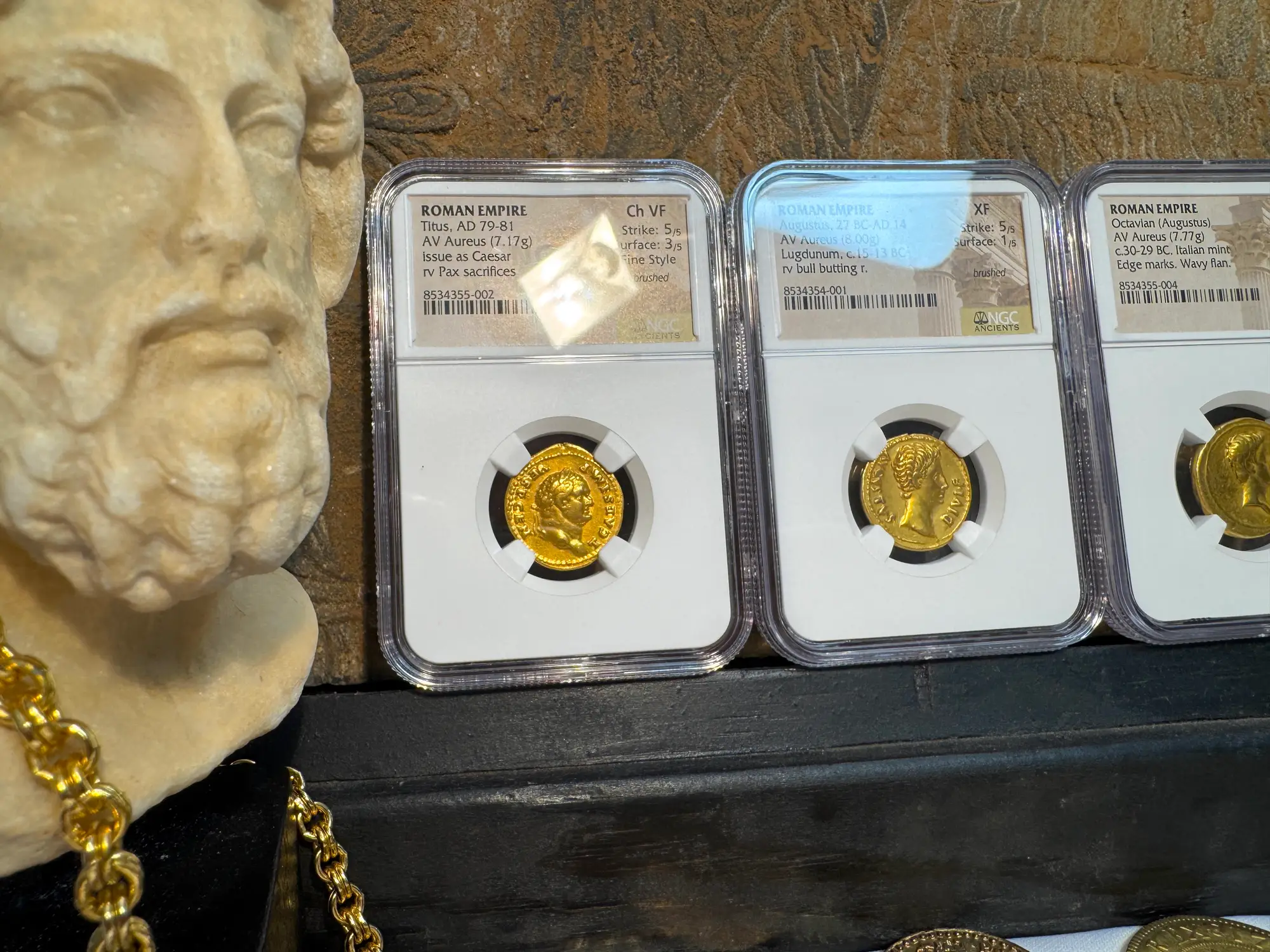 Roman Empire "Titus" 11th of 12 Caesars NGC Ch VF 8