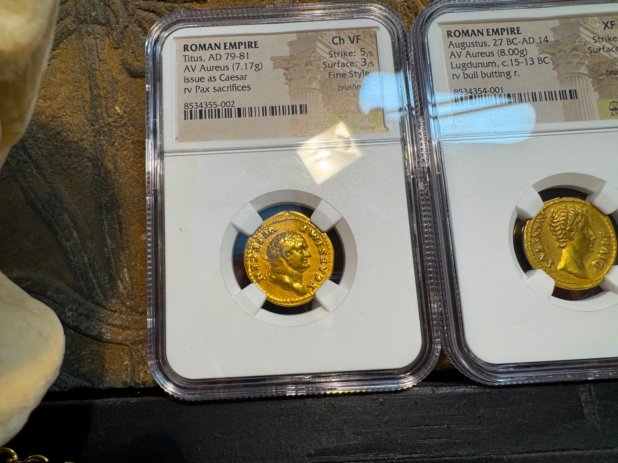 Roman Empire "Titus" 11th of 12 Caesars NGC Ch VF 9