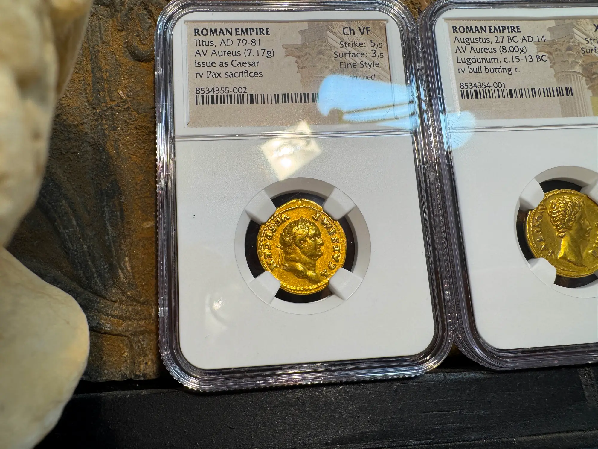 Roman Empire "Titus" 11th of 12 Caesars NGC Ch VF 3