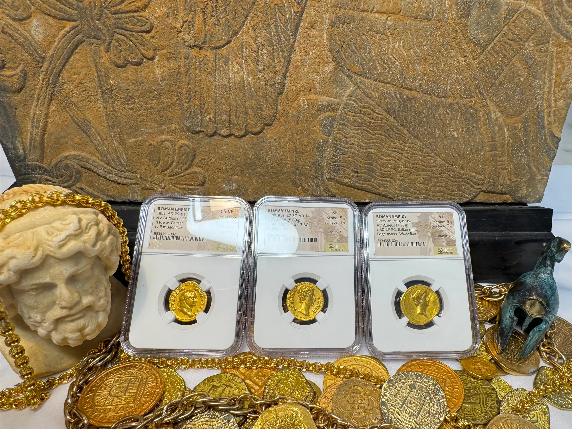 Roman Empire "Titus" 11th of 12 Caesars NGC Ch VF 10