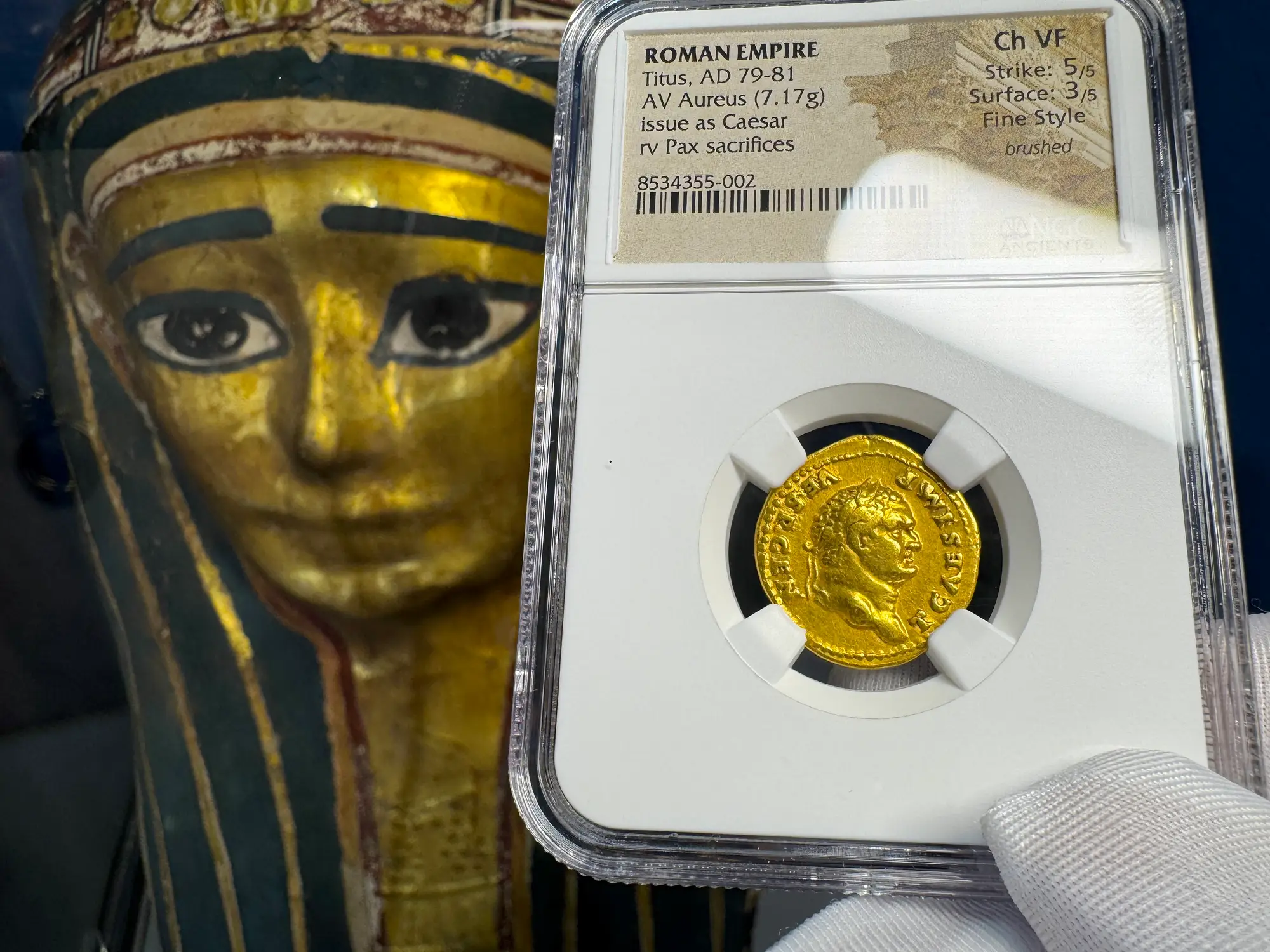 Roman Empire "Titus" 11th of 12 Caesars NGC Ch VF 18
