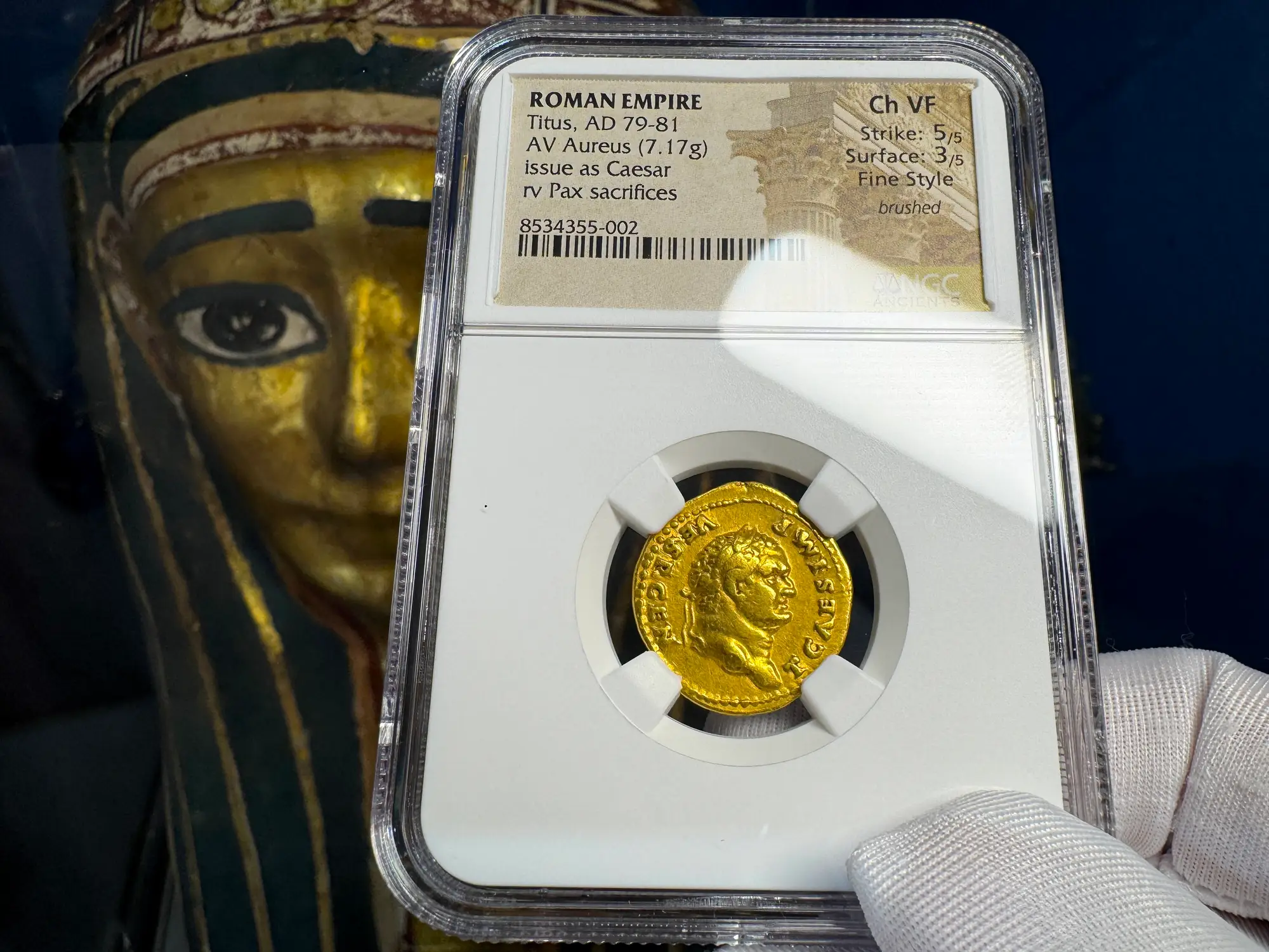 Roman Empire "Titus" 11th of 12 Caesars NGC Ch VF 19