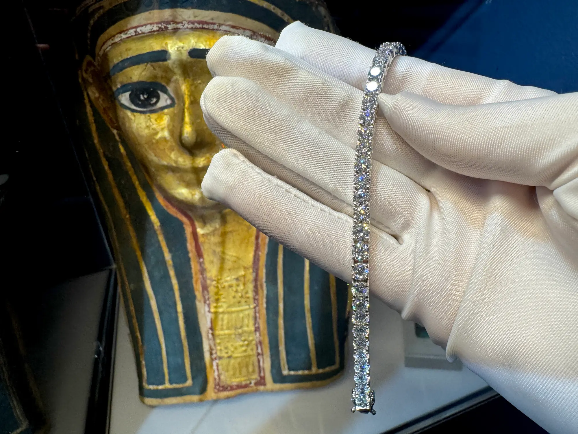 Diamond Tennis Bracelet D Color VVS2 Weight 14.43ct 3