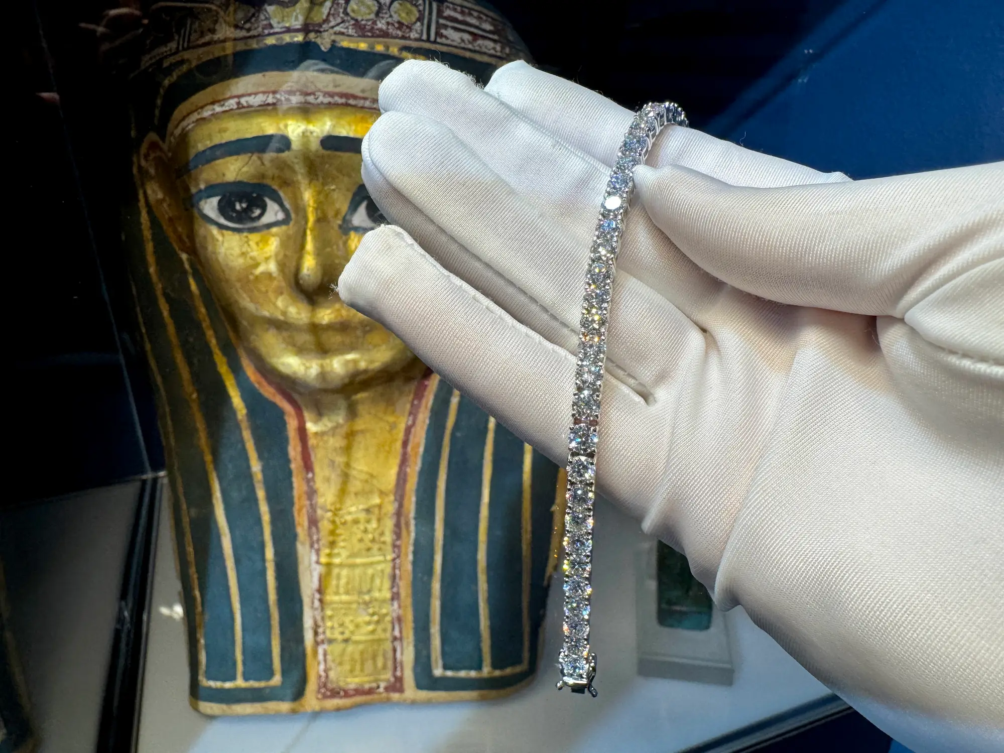 Diamond Tennis Bracelet D Color VVS2 Weight 14.43ct 5