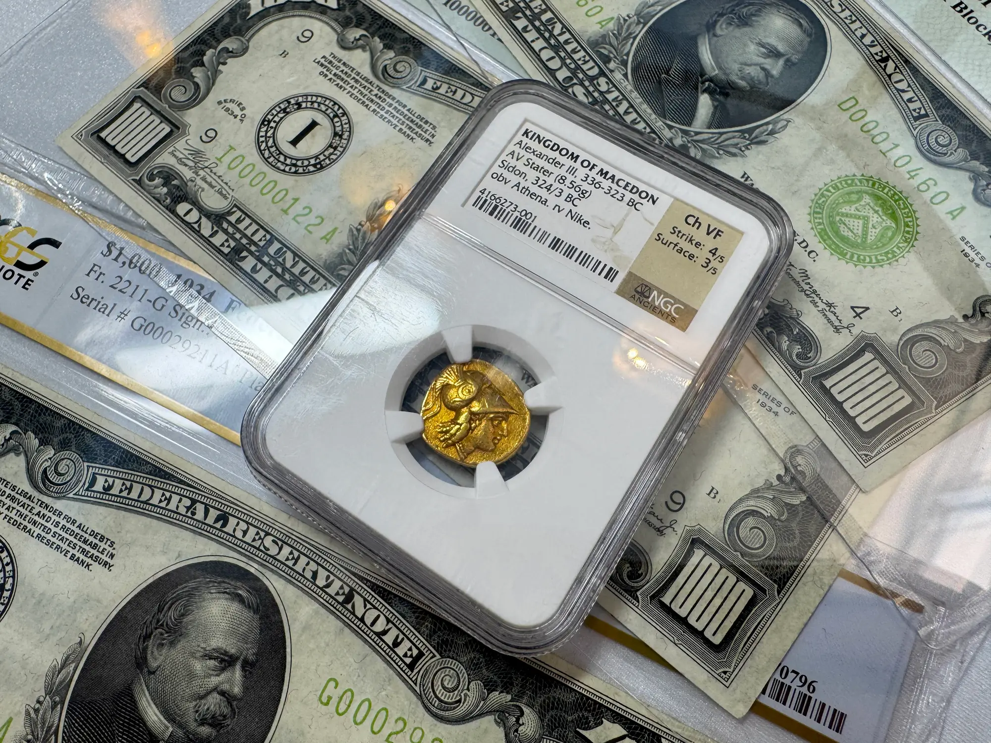 Kingdom of Macedon "Alexander the Great" 336BC Stater NGC Ch VF 4x3 17